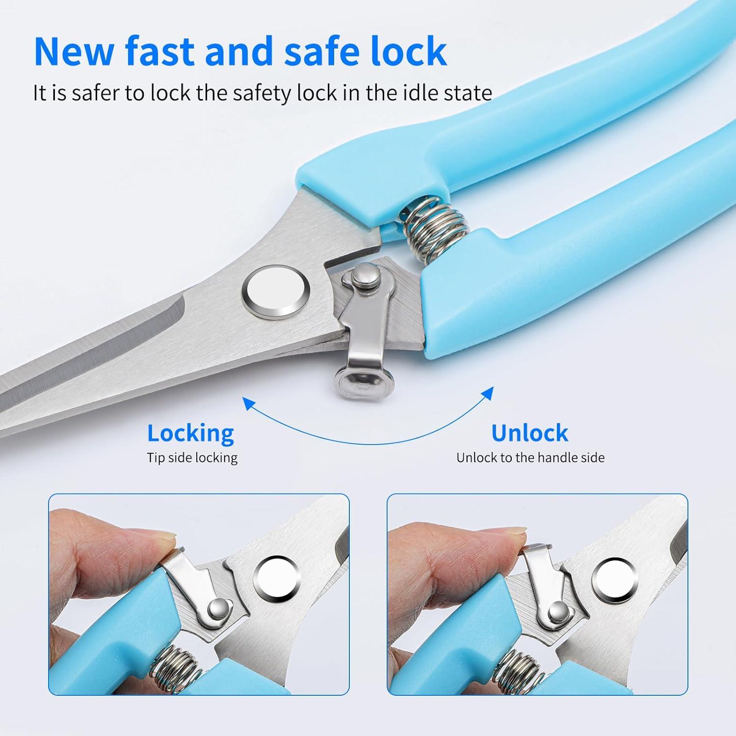 Tijeras de Podar Meibatu 19.3 cm Acero Inoxidable Azul