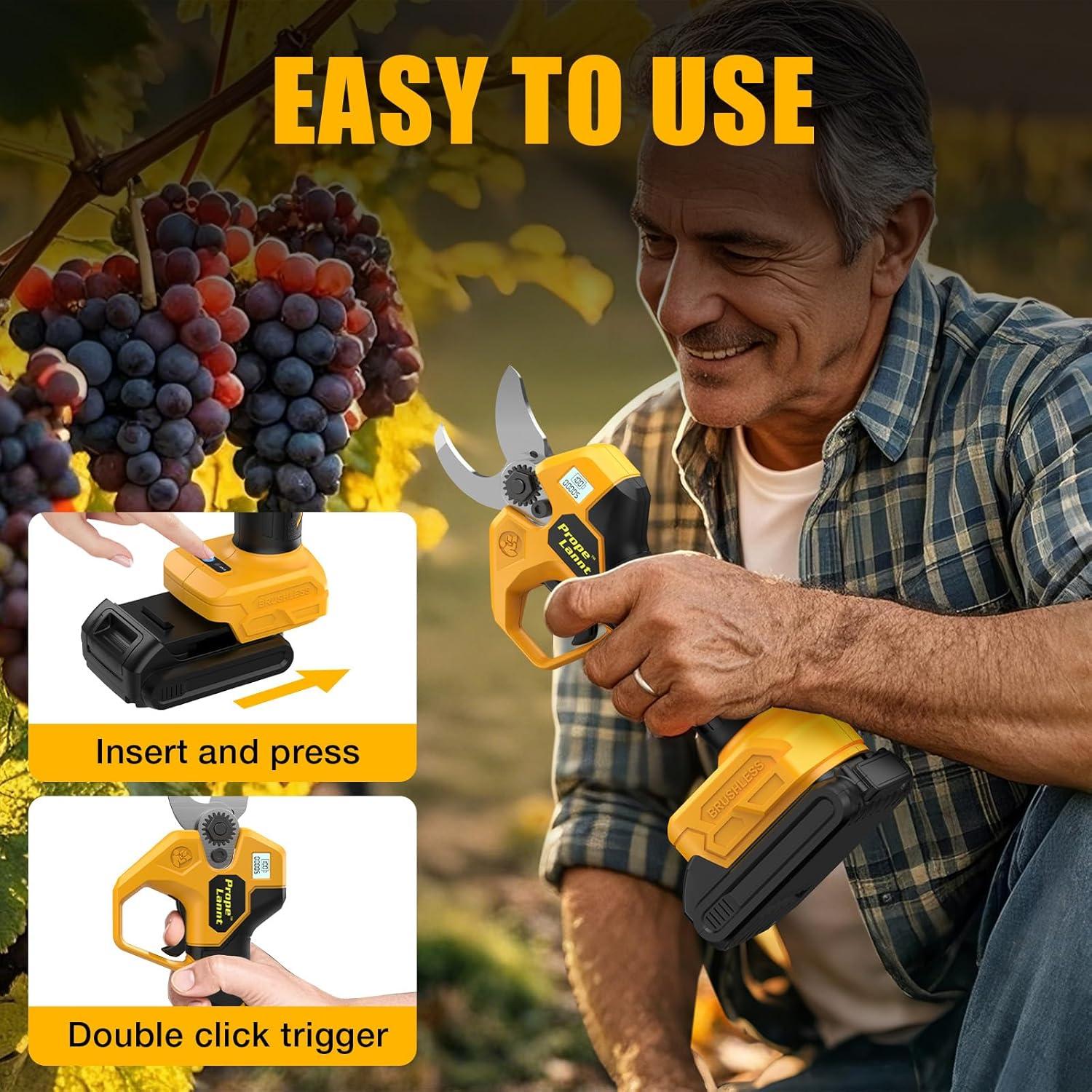 Tijeras de podar eléctricas PropeLannt 20V - 1.5" corte