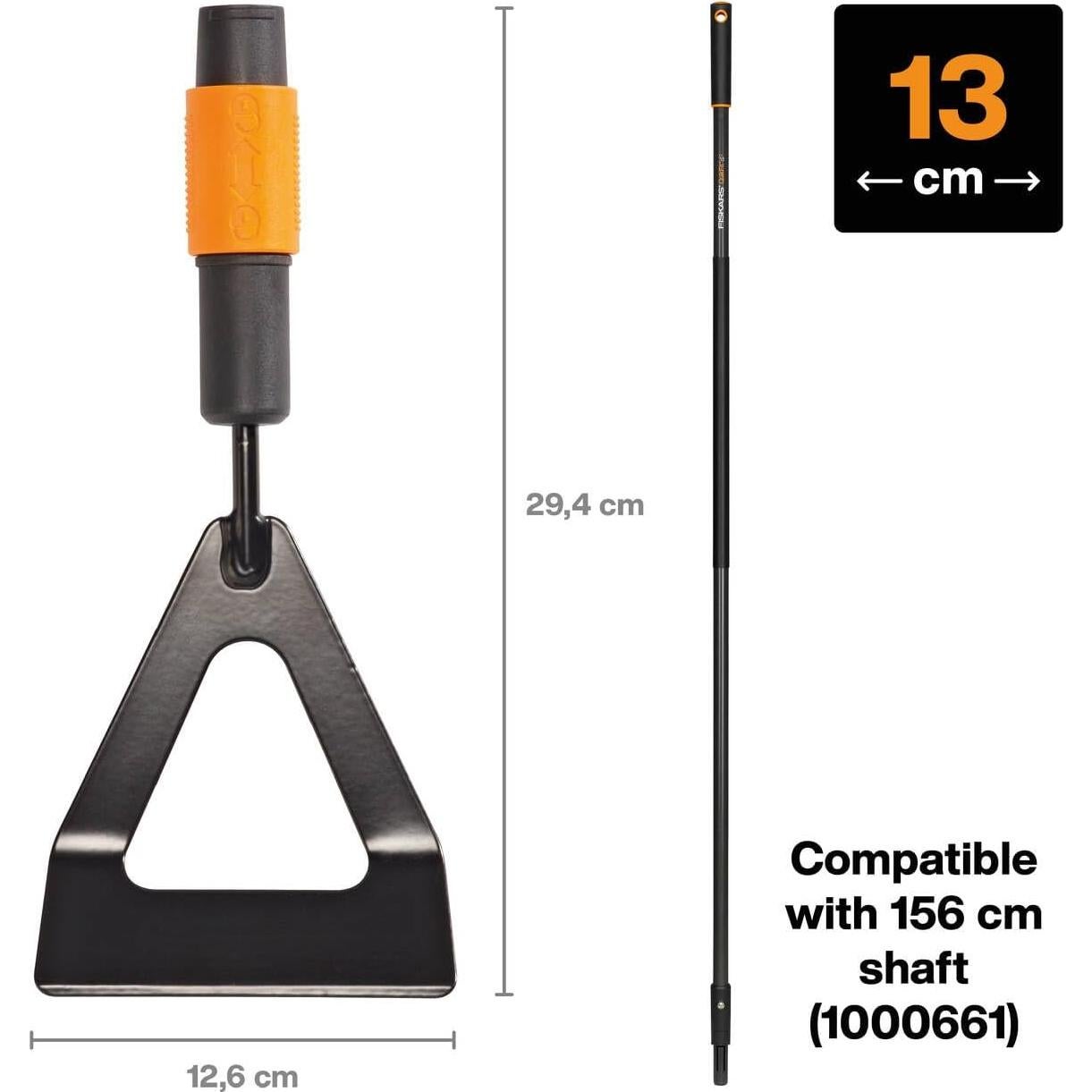 Azada Holandesa Fiskars QuikFit 12.5 cm Acero Boro Negro/Naranja