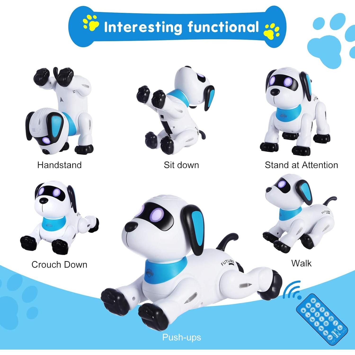 Perro Robot Control Remoto Yiman Azul 0.60 kg 3+ Años