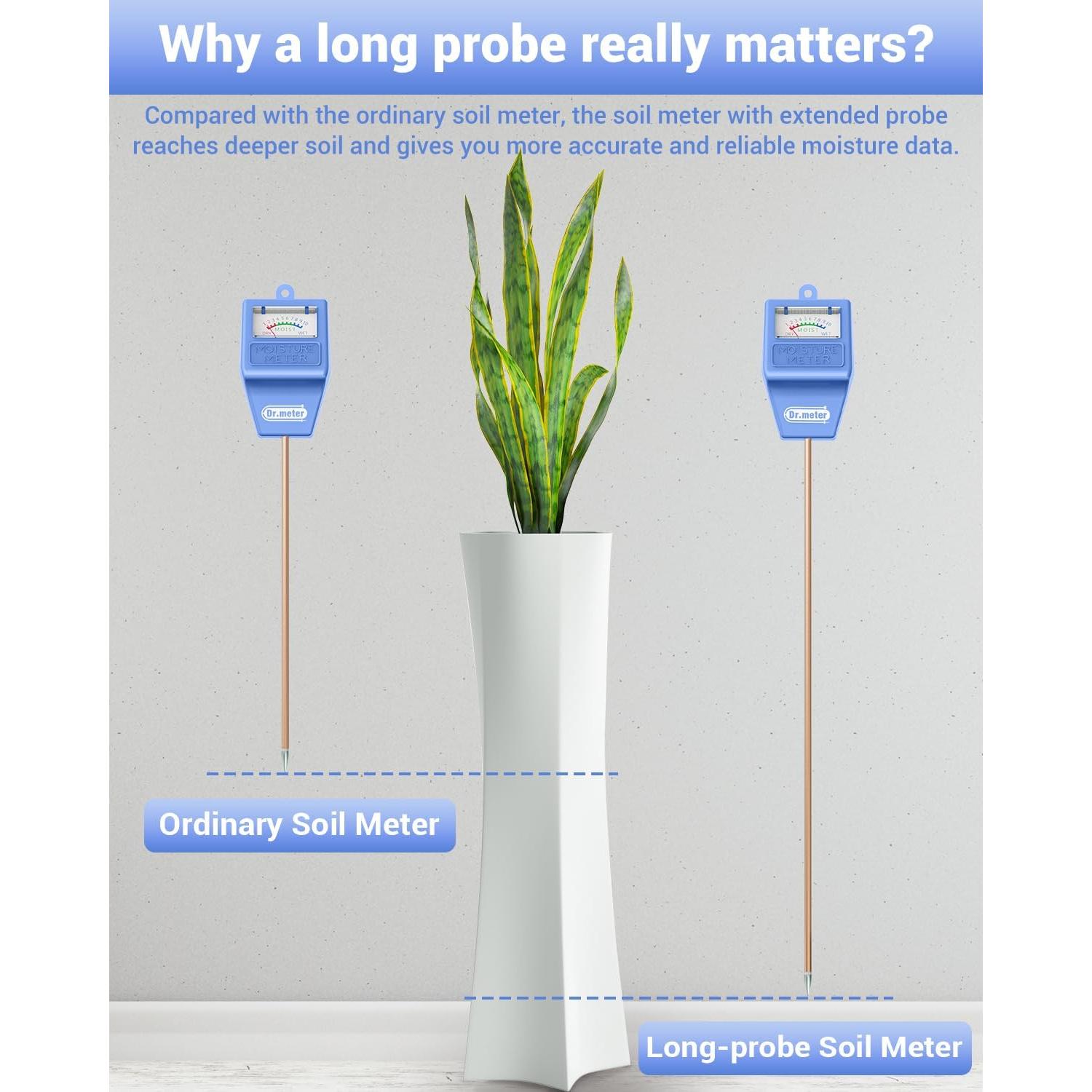 Medidor de Humedad del Suelo Dr.meter S10Plus Azul
