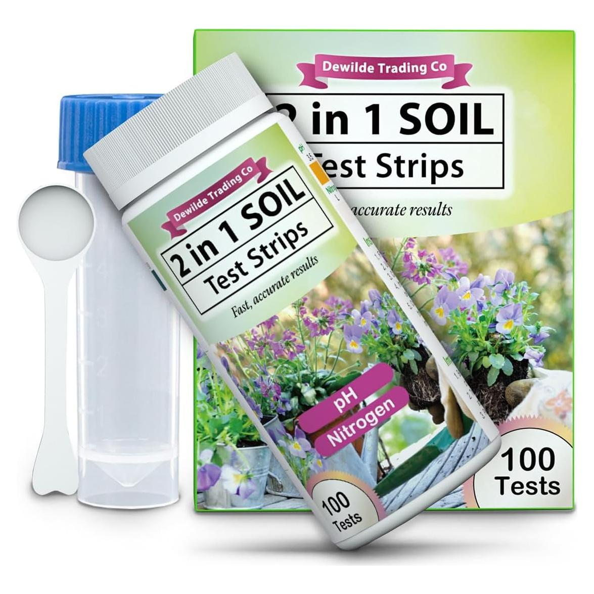 Kit de Prueba de Suelo pH y Nitrógeno Dewilde - 100 Pruebas