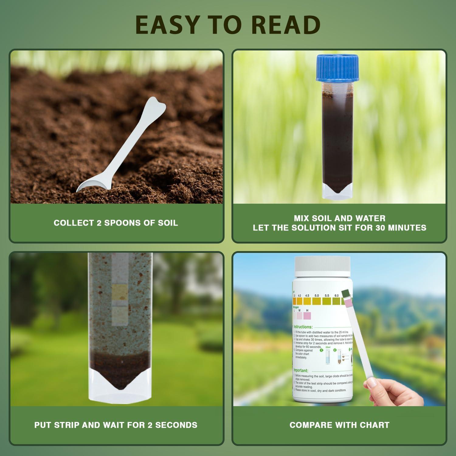 Kit de Prueba de Suelo pH y Nitrógeno Dewilde - 100 Pruebas