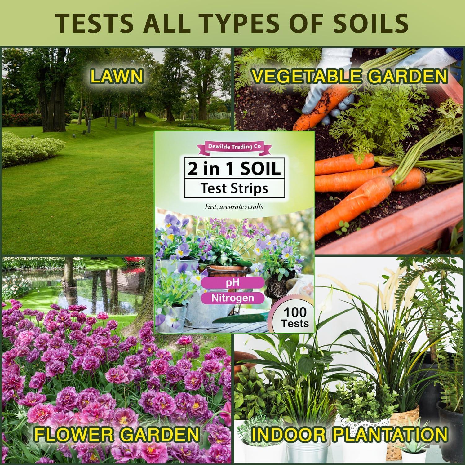 Kit de Prueba de Suelo pH y Nitrógeno Dewilde - 100 Pruebas