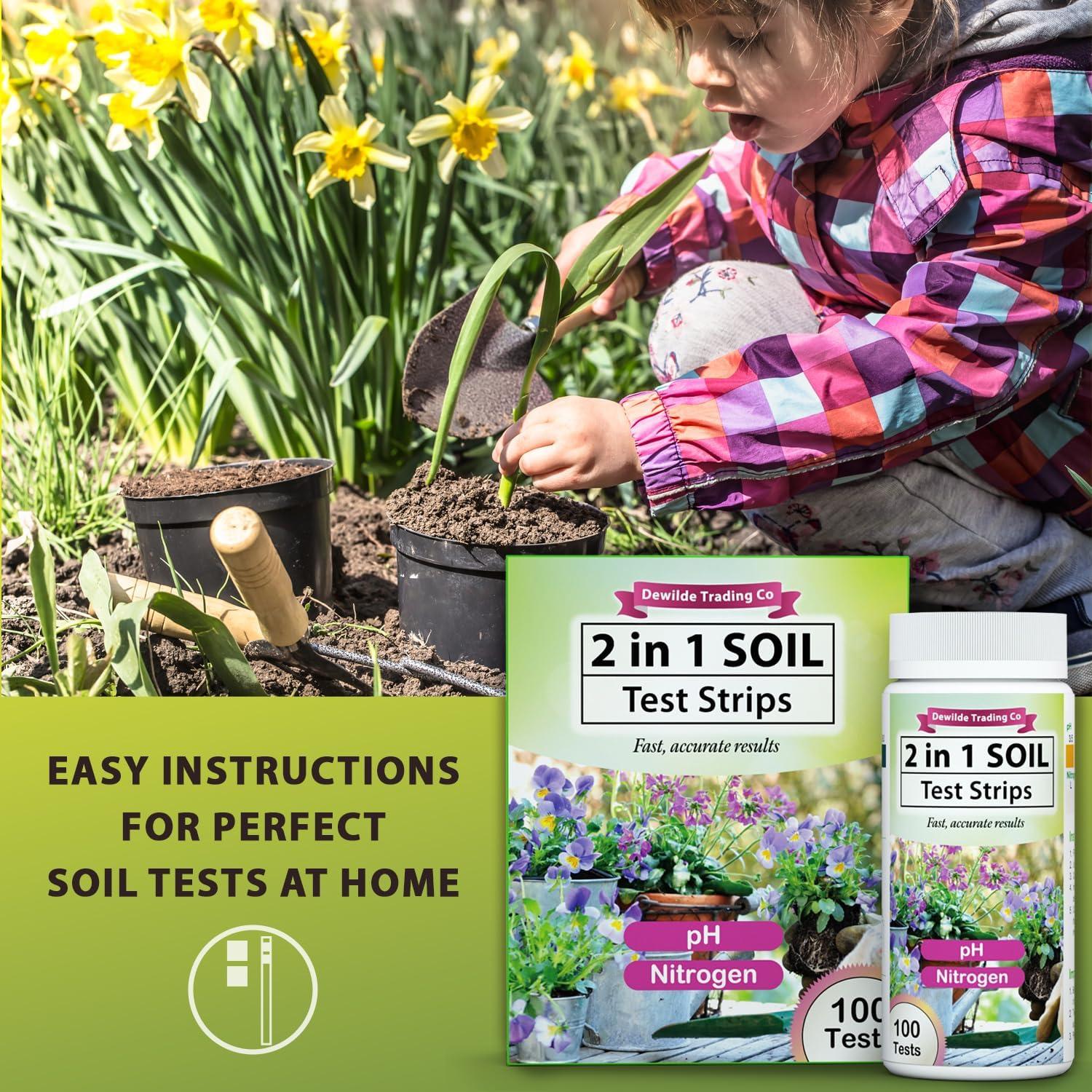 Kit de Prueba de Suelo pH y Nitrógeno Dewilde - 100 Pruebas