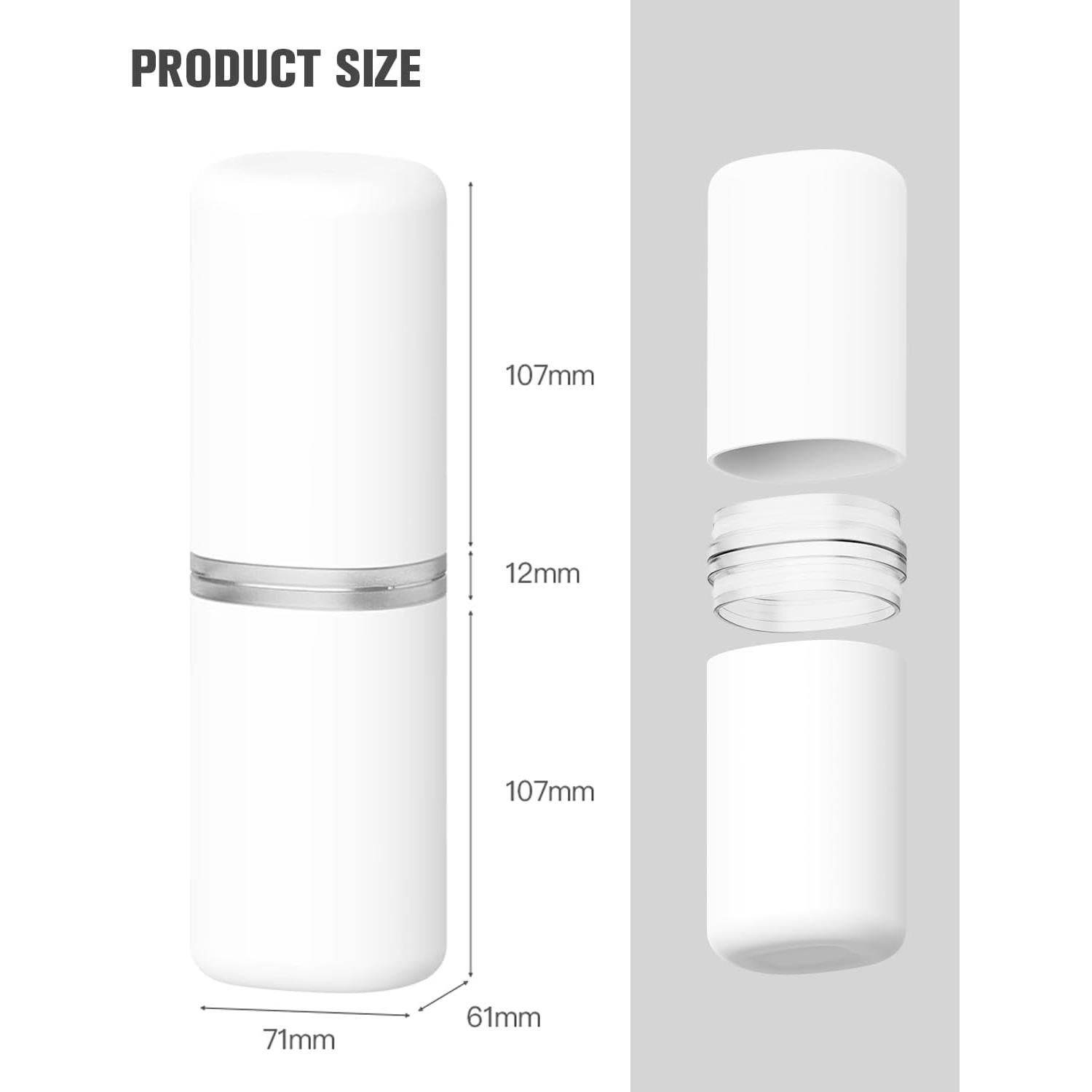 Soporte de Cepillo de Dientes FERYES Estuche Blanco 23.1 cm