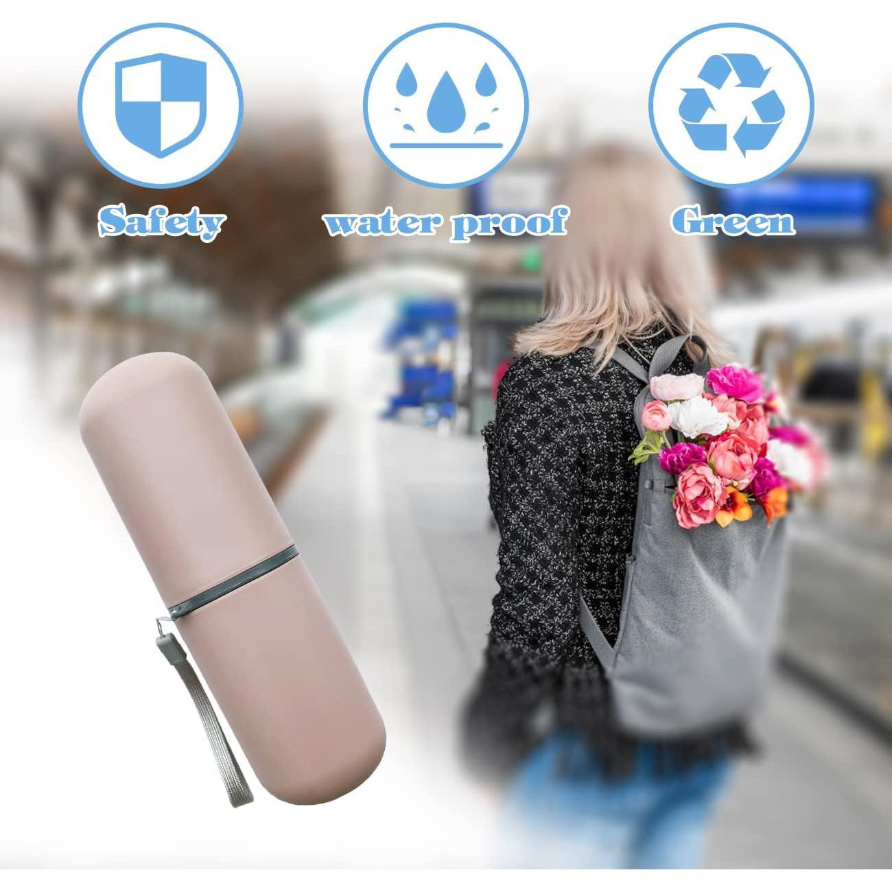 Estuche de Cepillo de Dientes de Viaje HEIPINIUYE Rosa 20.57 cm