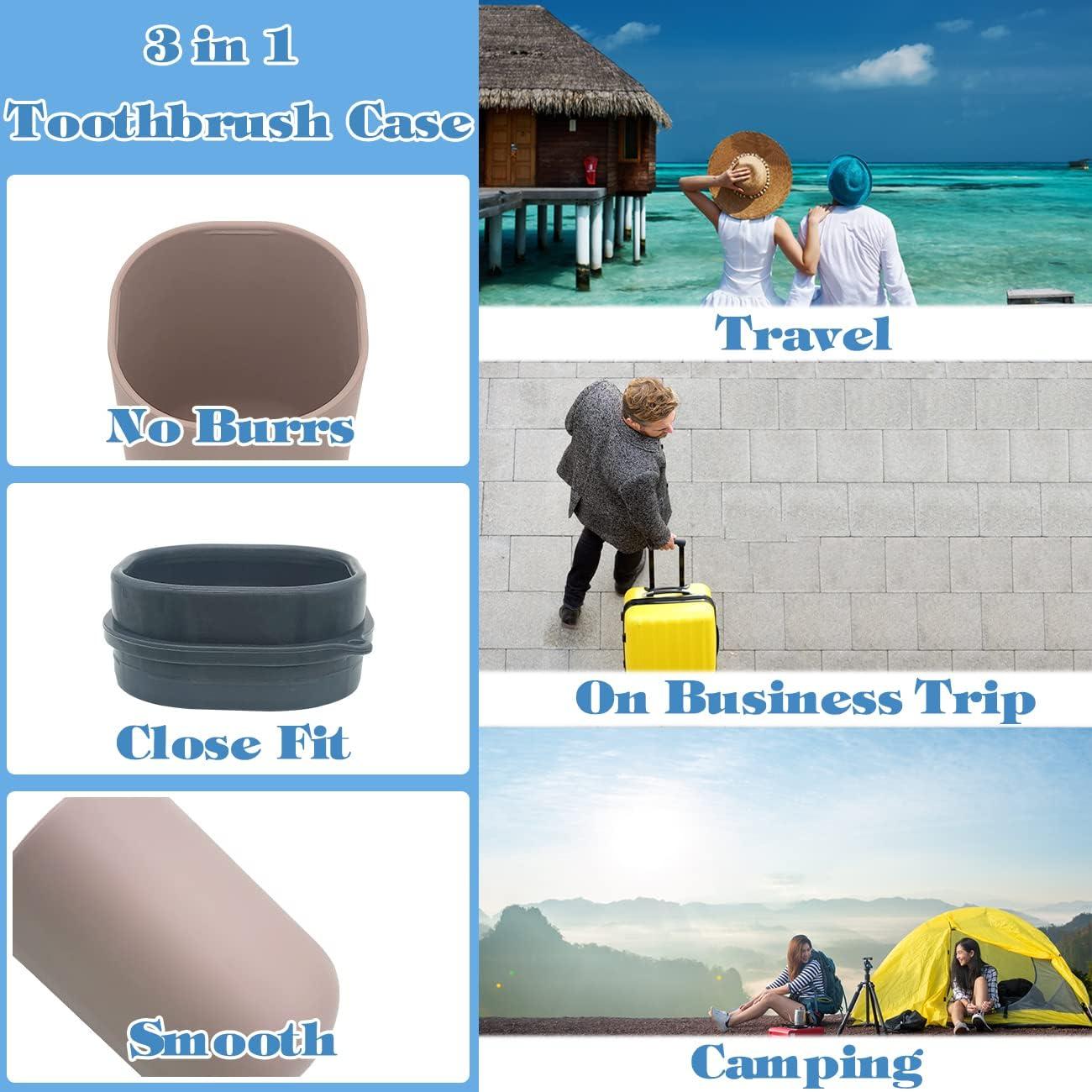 Estuche de Cepillo de Dientes de Viaje HEIPINIUYE Rosa 20.57 cm