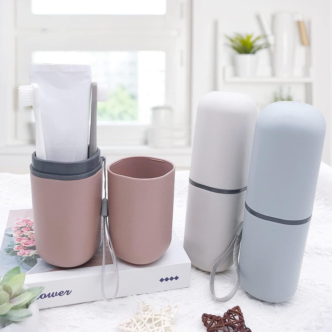 Estuche de Cepillo de Dientes de Viaje HEIPINIUYE Rosa 20.57 cm