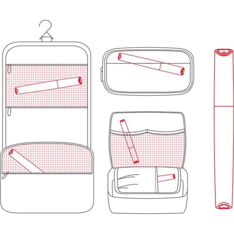 Estuche de Viaje para Cepillos de Dientes Hiyoo Negro 21 cm