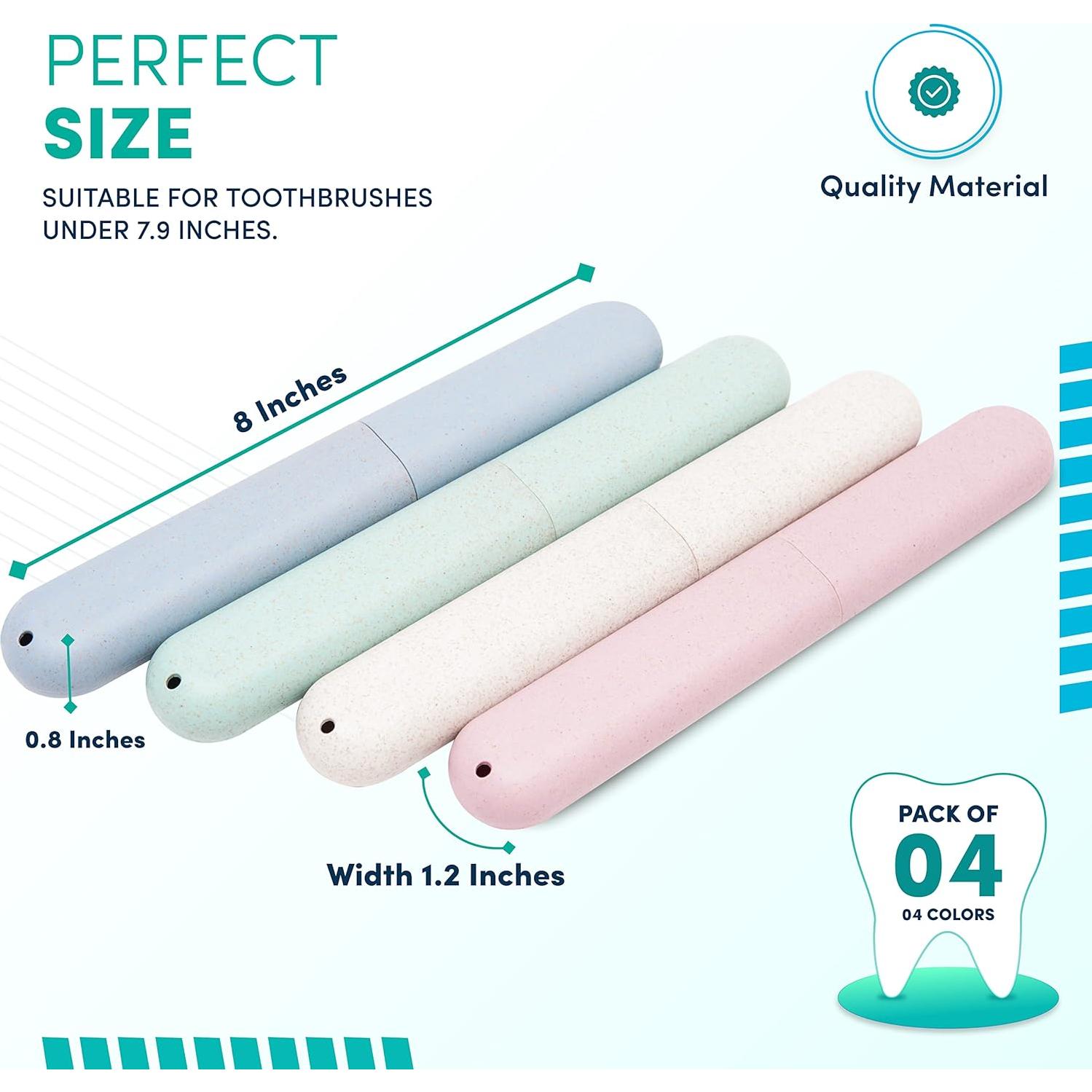 Estuche de Cepillo de Dientes de Viaje 4 PCS Flytofer