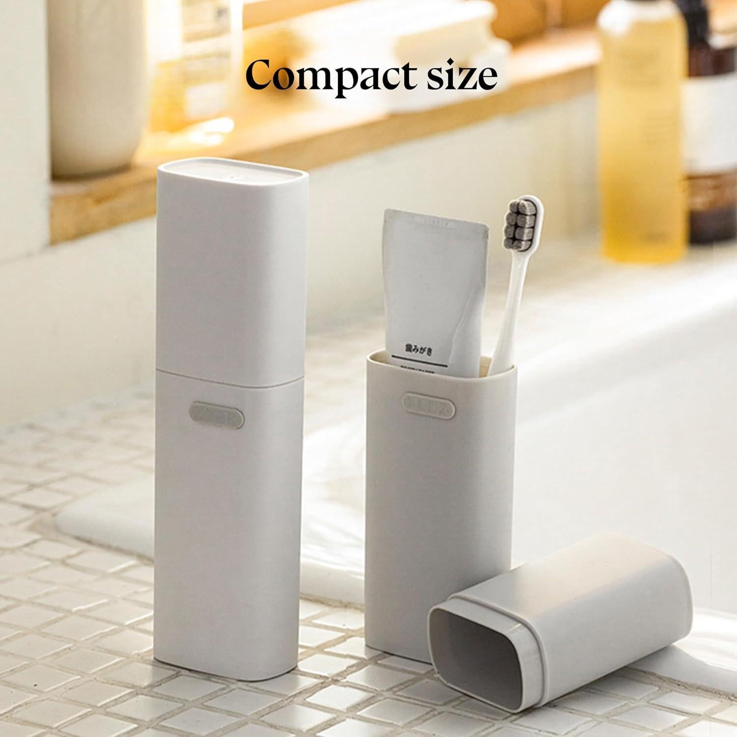 Estuche de Cepillo de Dientes de Viaje Crafts Stone Blanco