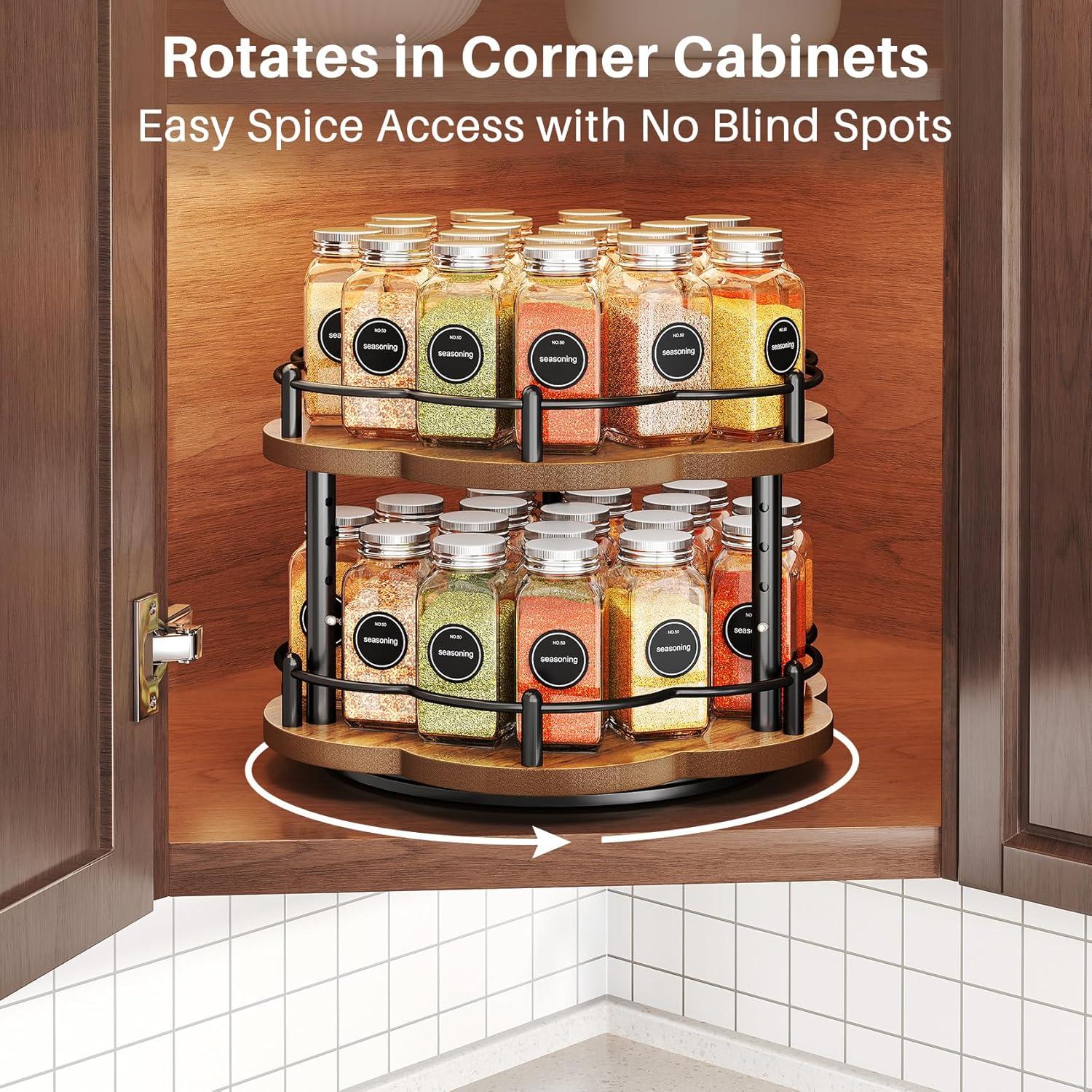 Organizador de Especias Lazy Susan HKWOTINHA 2 Niveles 25.4 cm