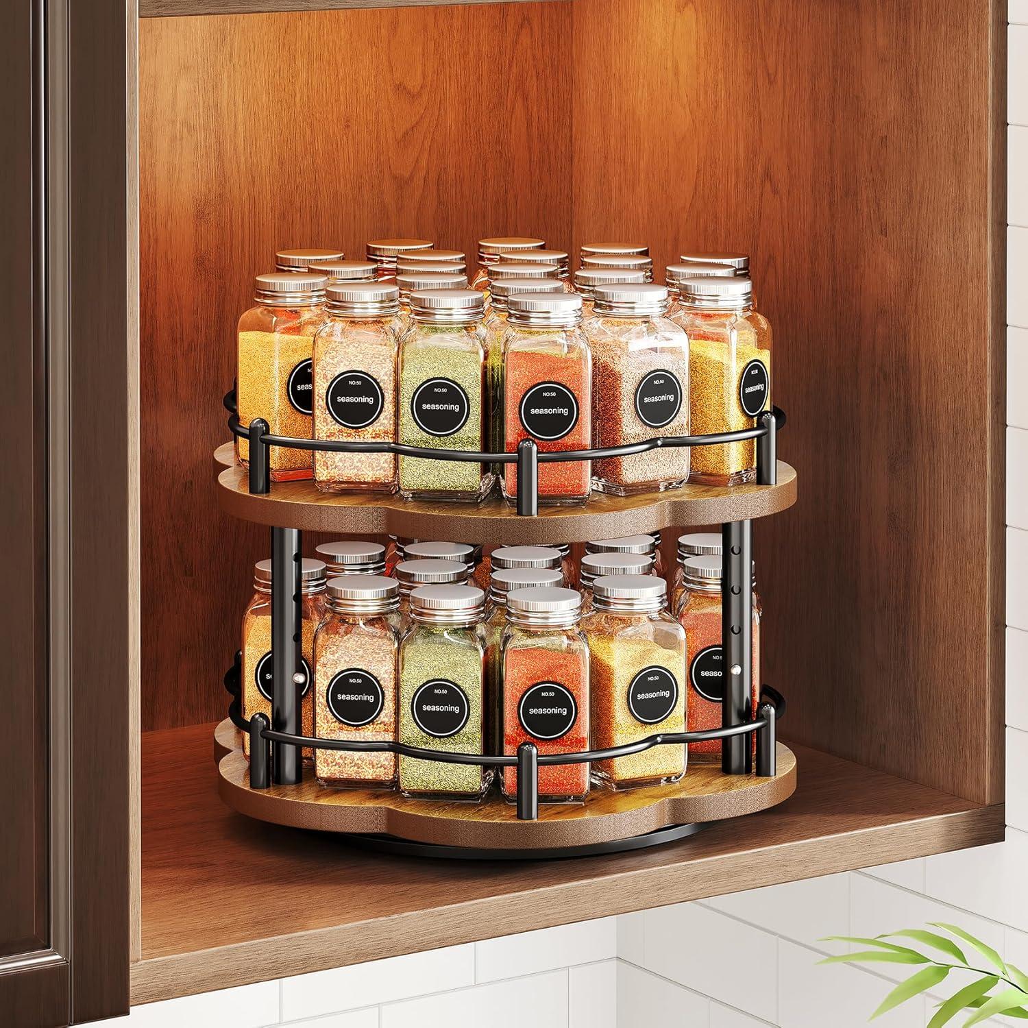 Organizador de Especias Lazy Susan HKWOTINHA 2 Niveles 25.4 cm