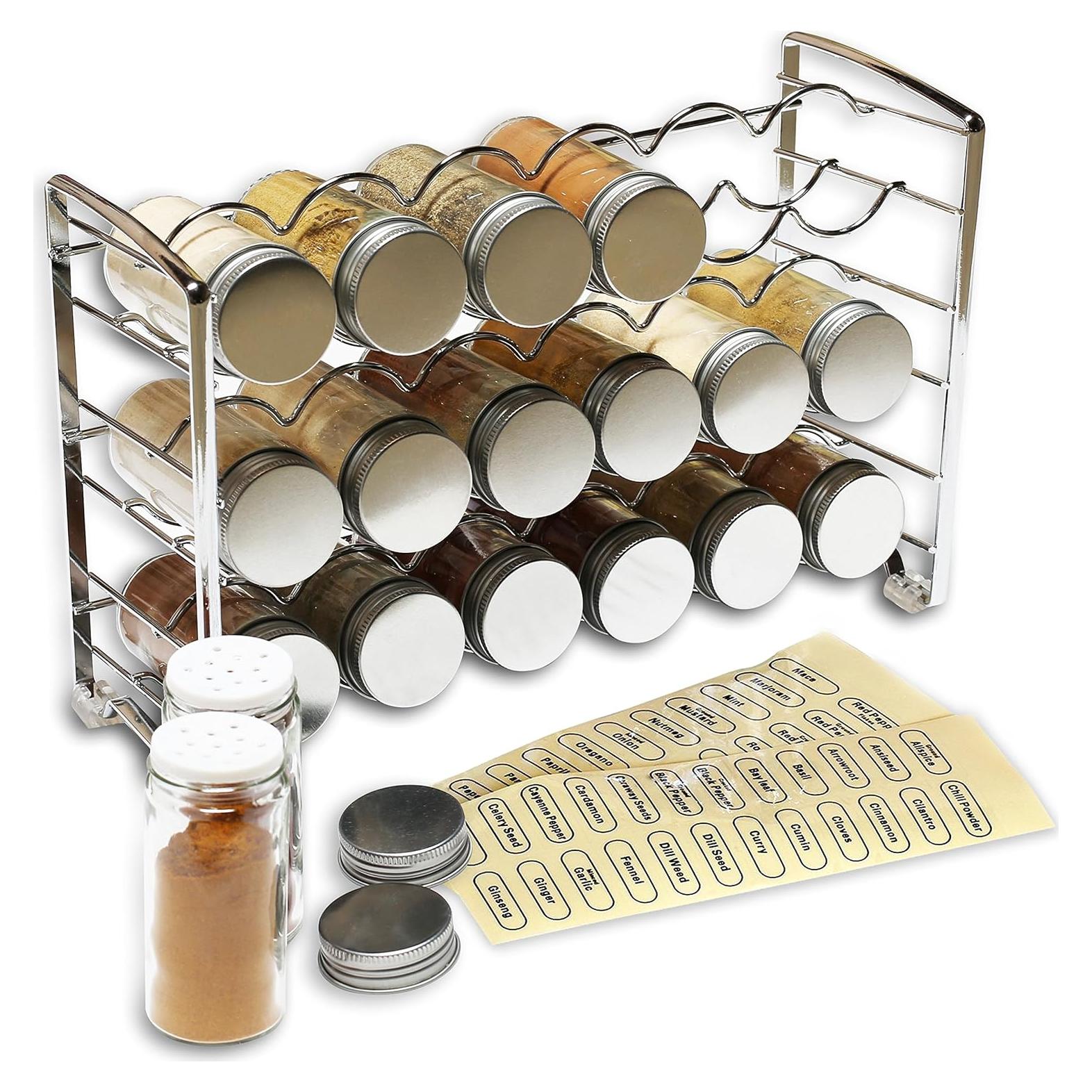 Soporte para Especias Deco Brothers 18 Botellas Cromo