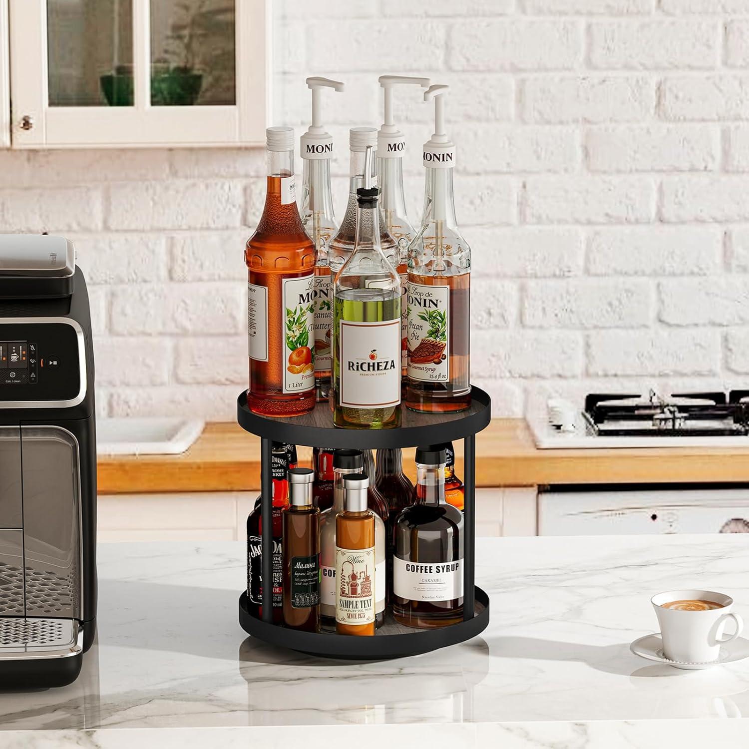 Organizador Giratorio de 2 Niveles Giikin para Especias 18x18x22 cm