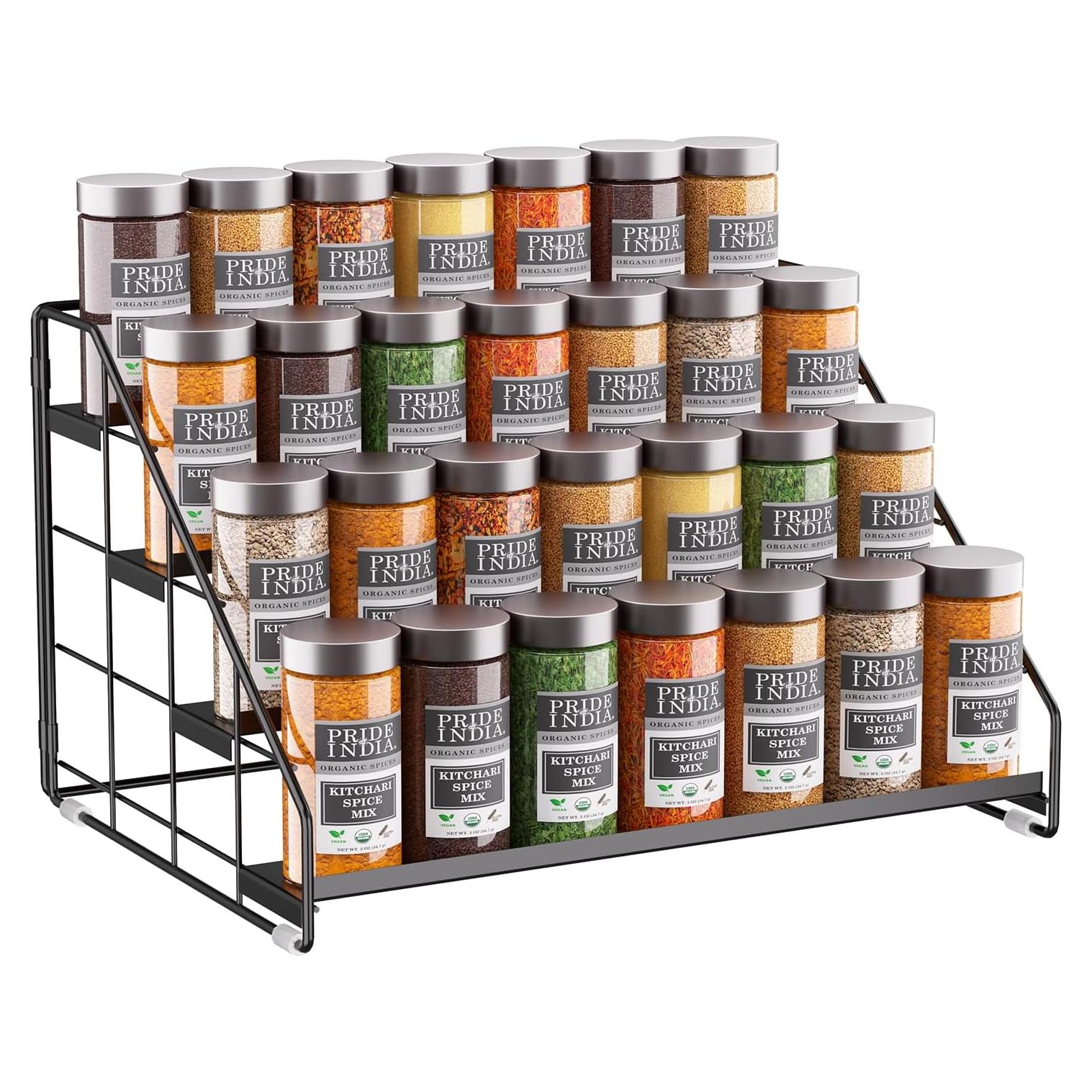 Organizador de Especias GIGIFTREE 4 Niveles Ajustable Negro