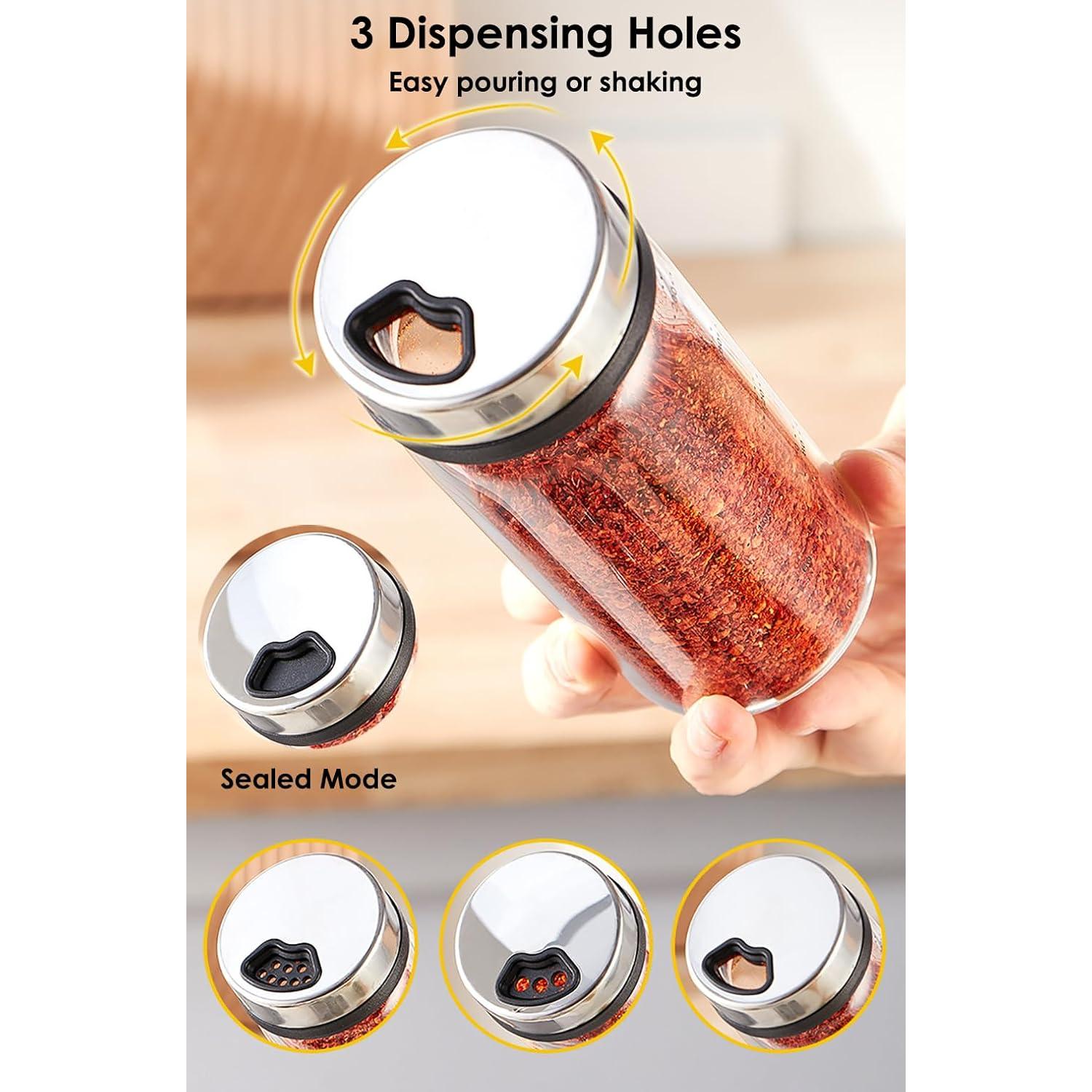 Organizador de Especias Giratorio TINMIX con 5 Tarros de Vidrio