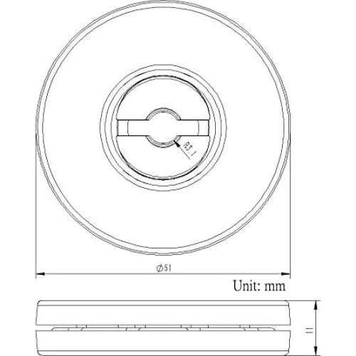Organizador Giratorio Acrílico TamBee 4Pcs 5,08cm Blanco