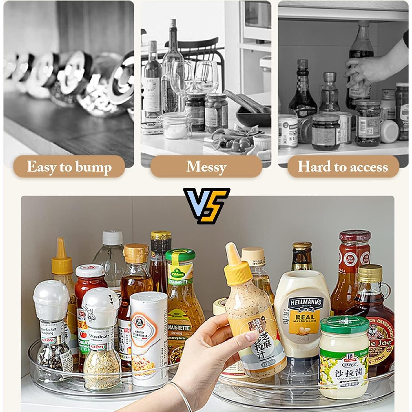 Organizador Giratorio URALFA 2 Paquetes 26.67 cm Transparente