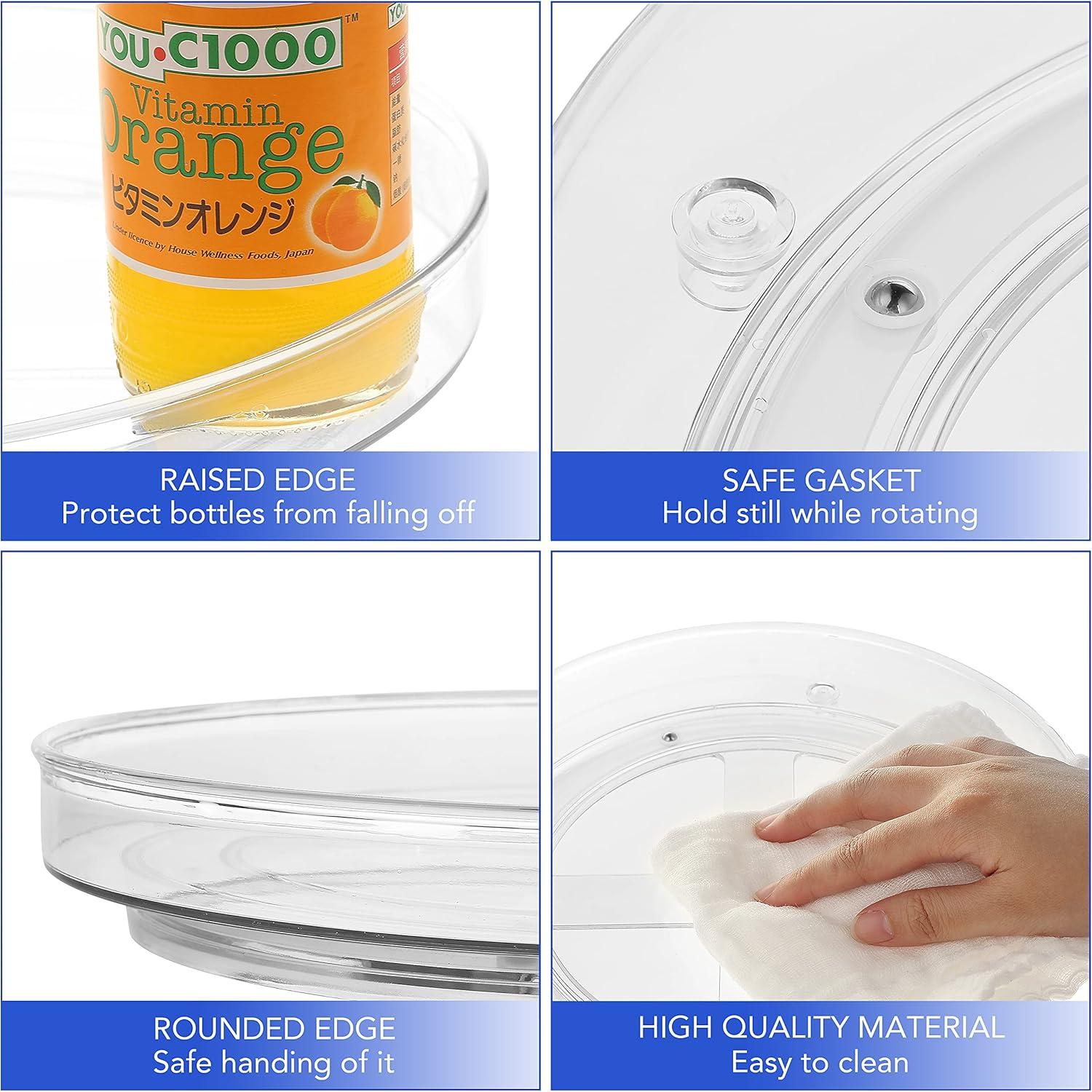 Organizador Giratorio URALFA 2 Paquetes 26.67 cm Transparente