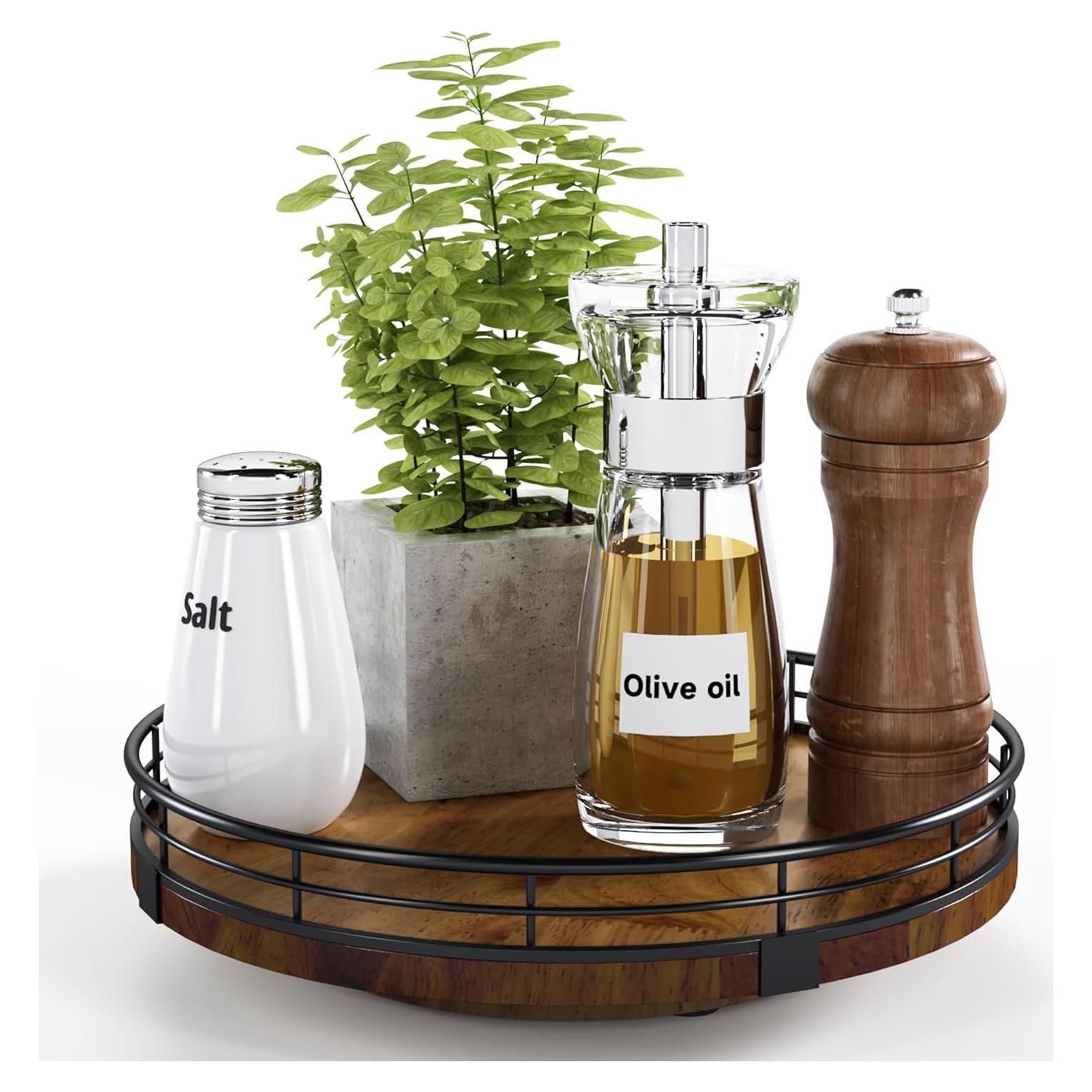 Organizador giratorio de roble AMH 22,86 cm para cocina