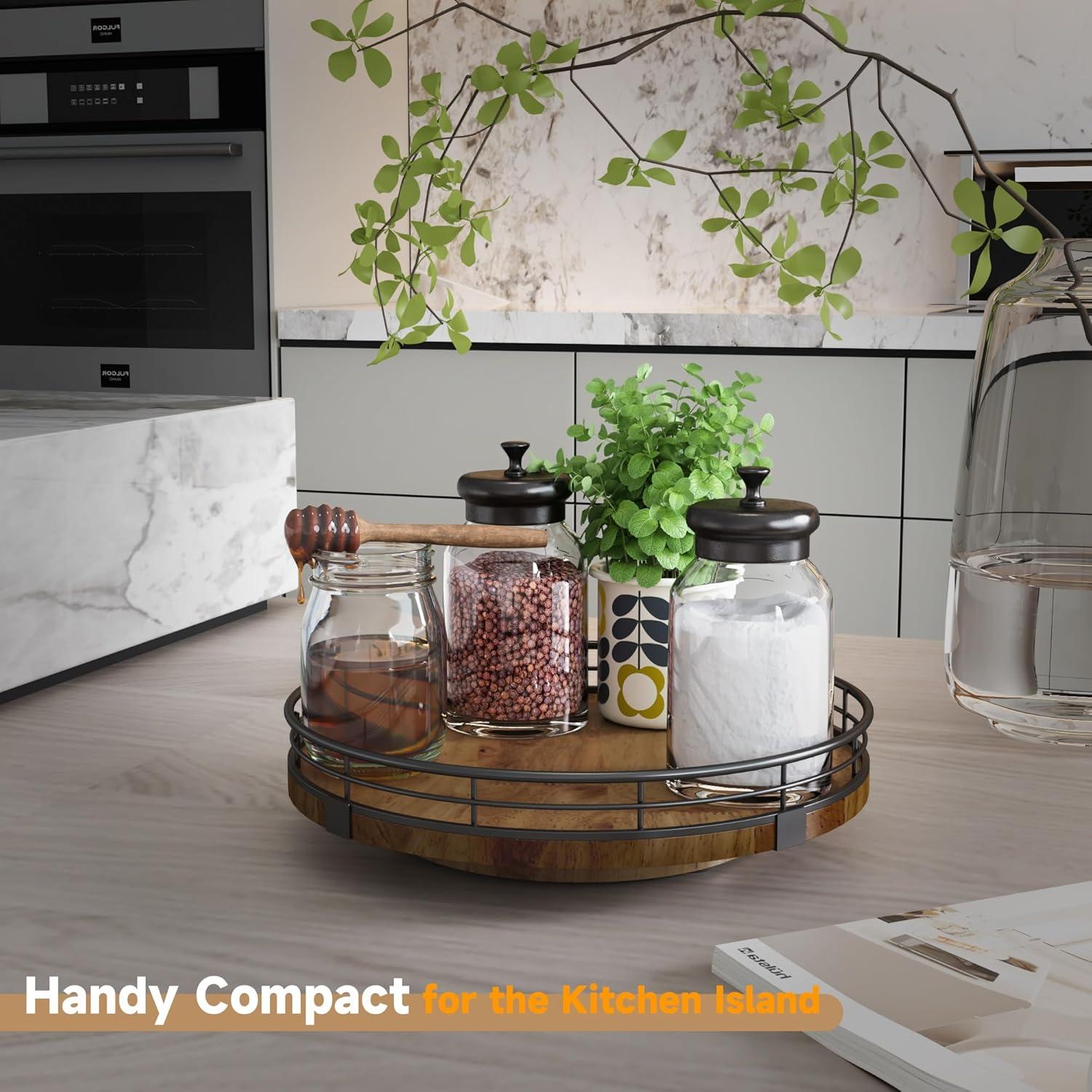 Organizador giratorio de roble AMH 22,86 cm para cocina