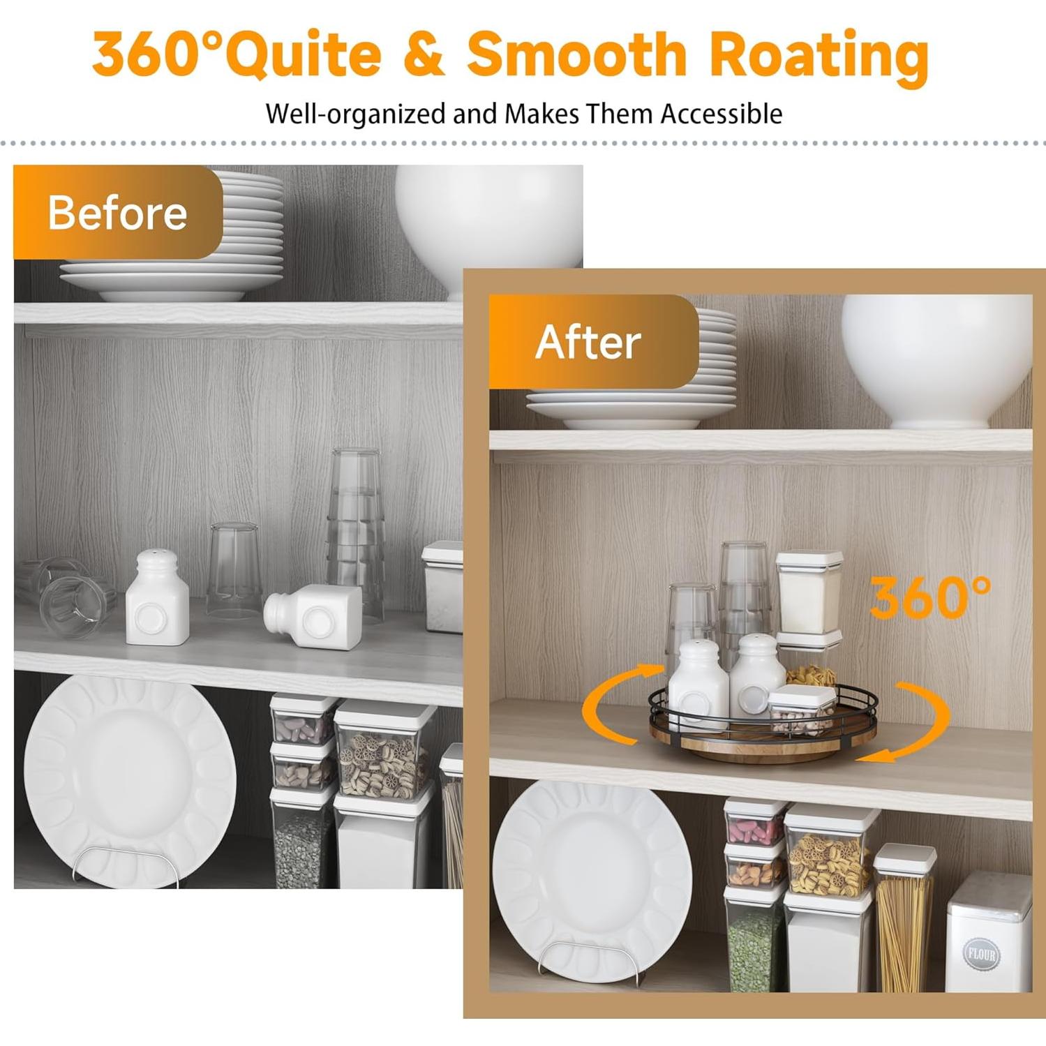 Organizador giratorio de roble AMH 22,86 cm para cocina