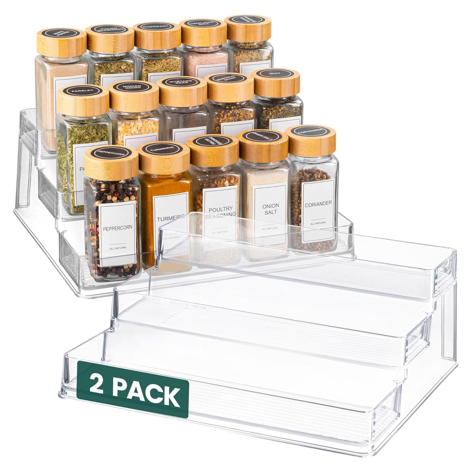 Estante de Especias Oizeir Acrílico 3 Niveles 26.4x10.2 cm