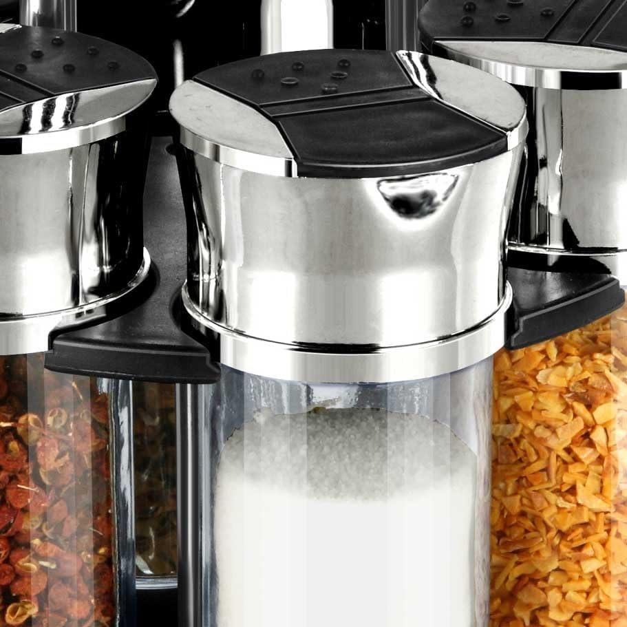 Estante de Especias Giratorio Home Basics 6 Piezas Vidrio