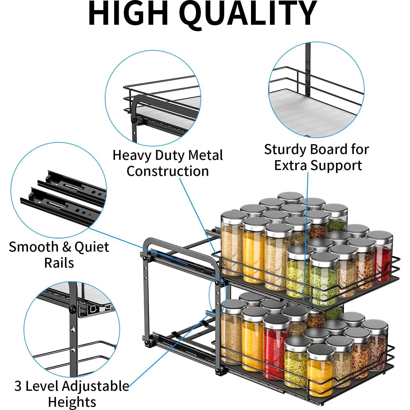 Organizador de Especias RCHYFEED 2 Niveles 1.63 kg Ajustable