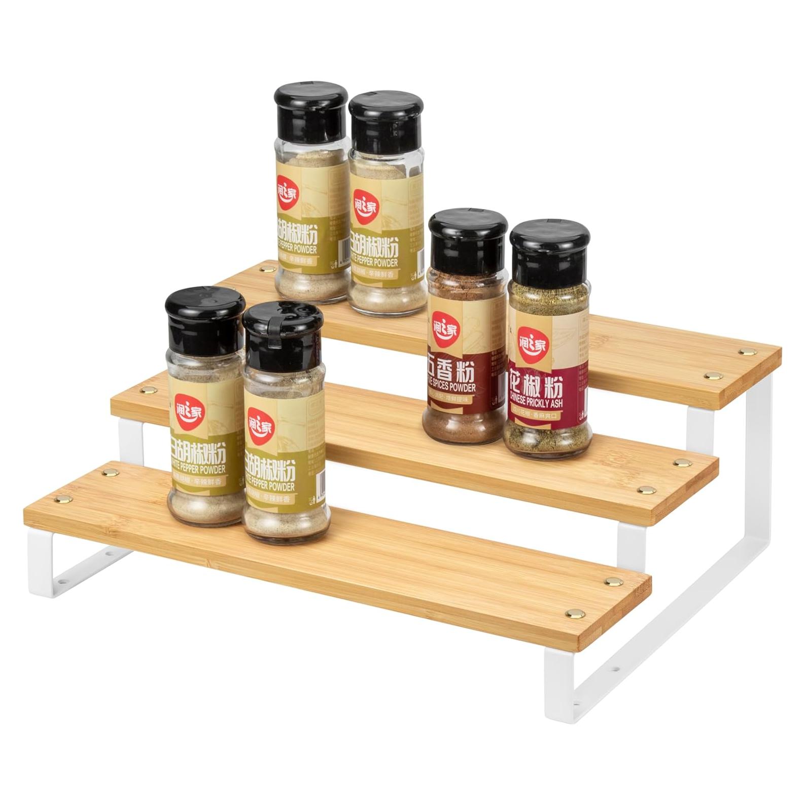 Organizador de Especias de 3 Niveles ASTOTSELL - Bambú