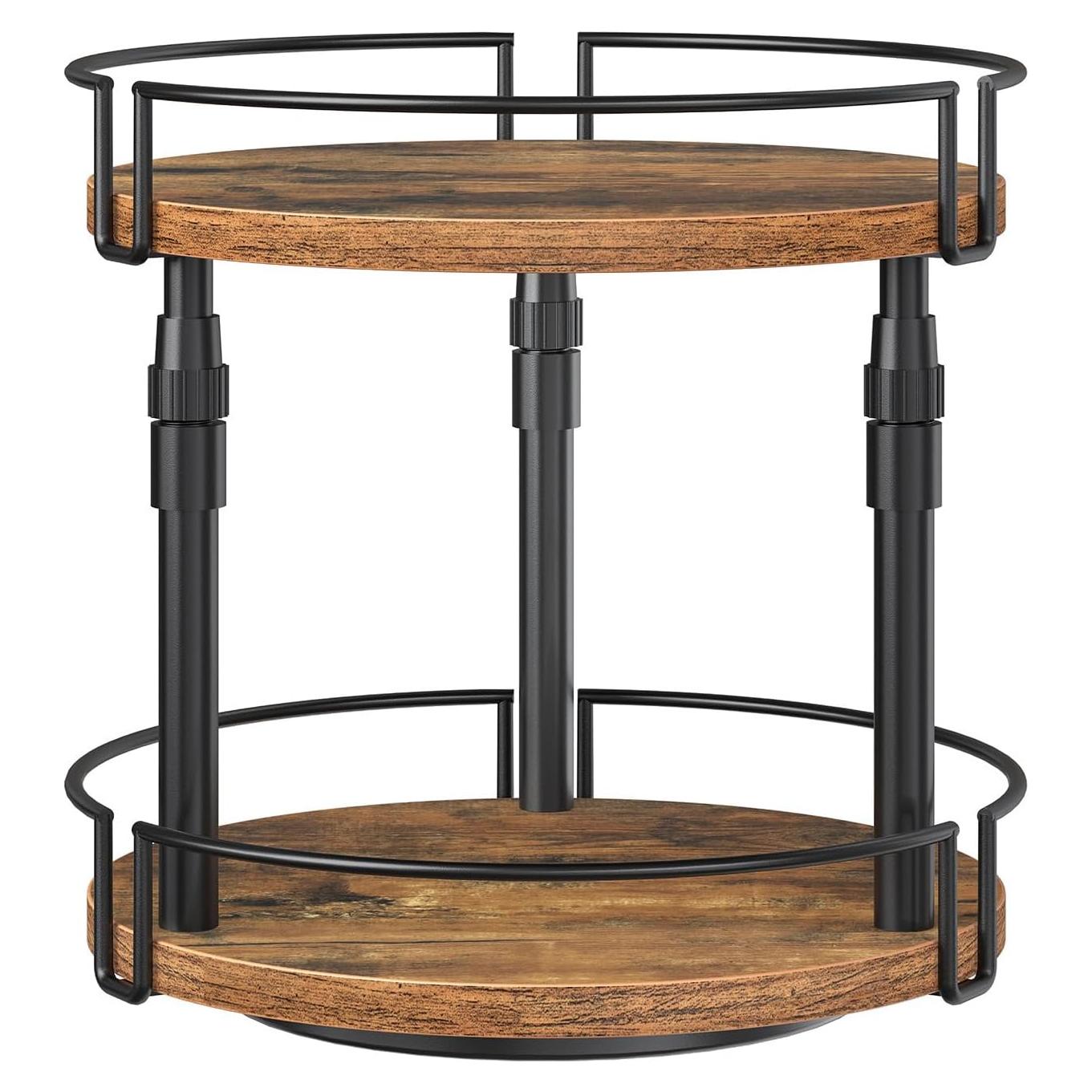 Organizador de Especias HOOBRO Lazy Susan 2 Niveles Ajustable