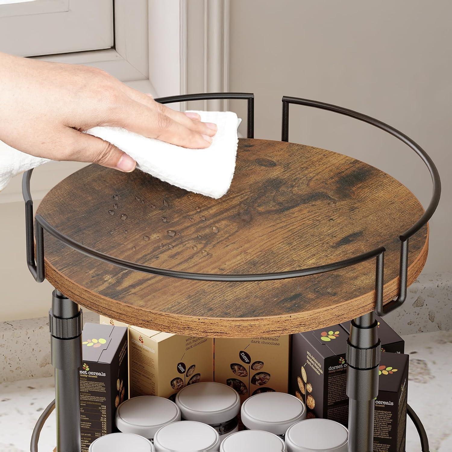 Organizador de Especias HOOBRO Lazy Susan 2 Niveles Ajustable