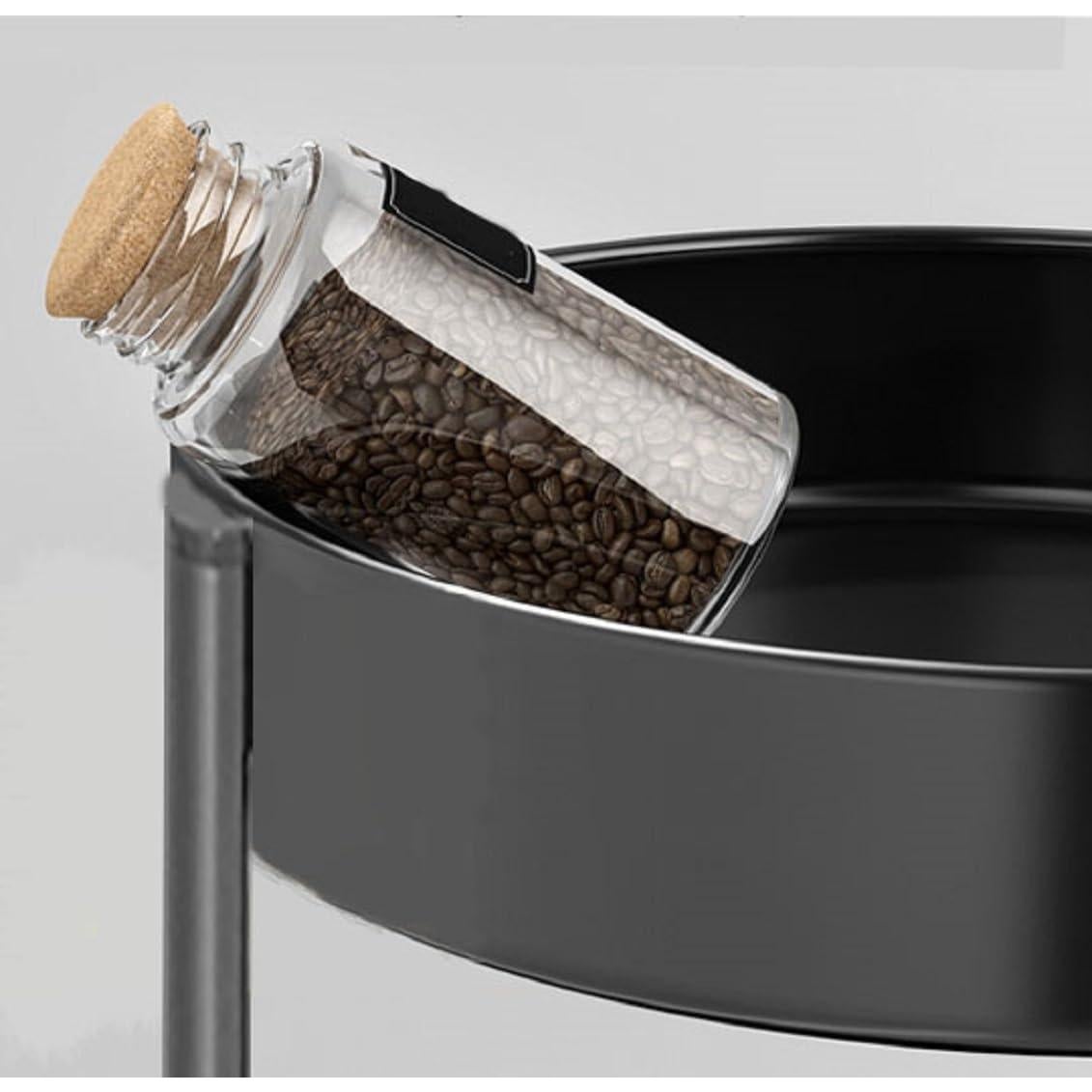 Organizador giratorio de especias Fineget 2 niveles 29.84 cm negro