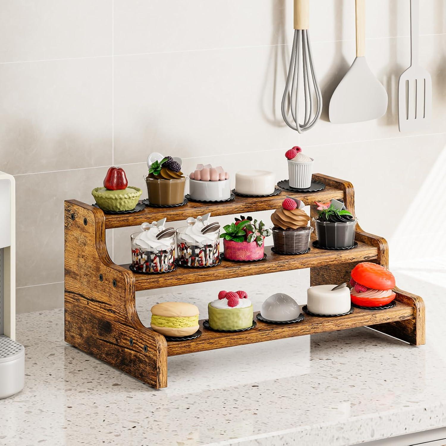 Estante de Especias KLM de 3 Niveles en Madera 35 cm