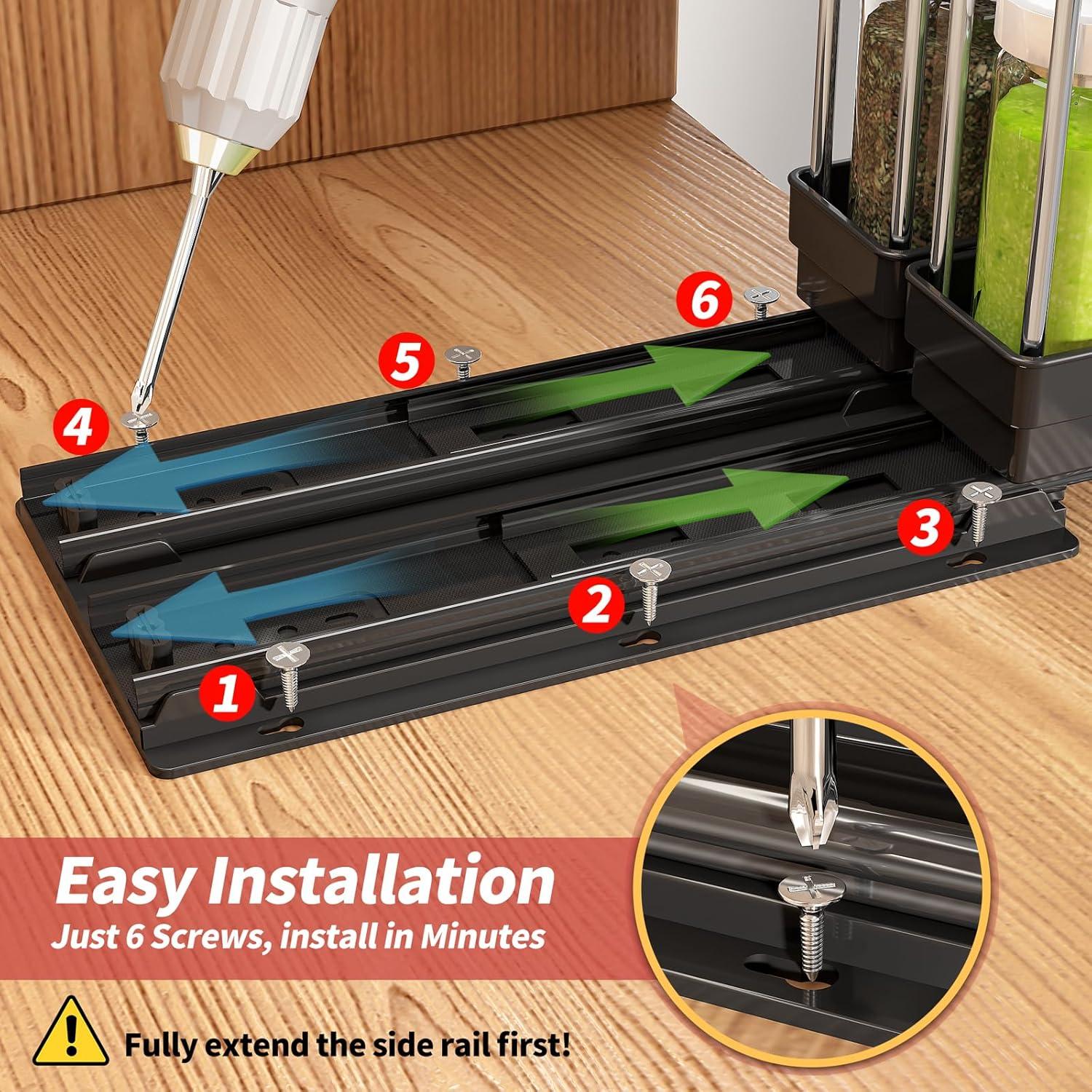 Organizador de Especias Extraíble CANTAMI 2 Paquetes 5.3x10.7x10 cm