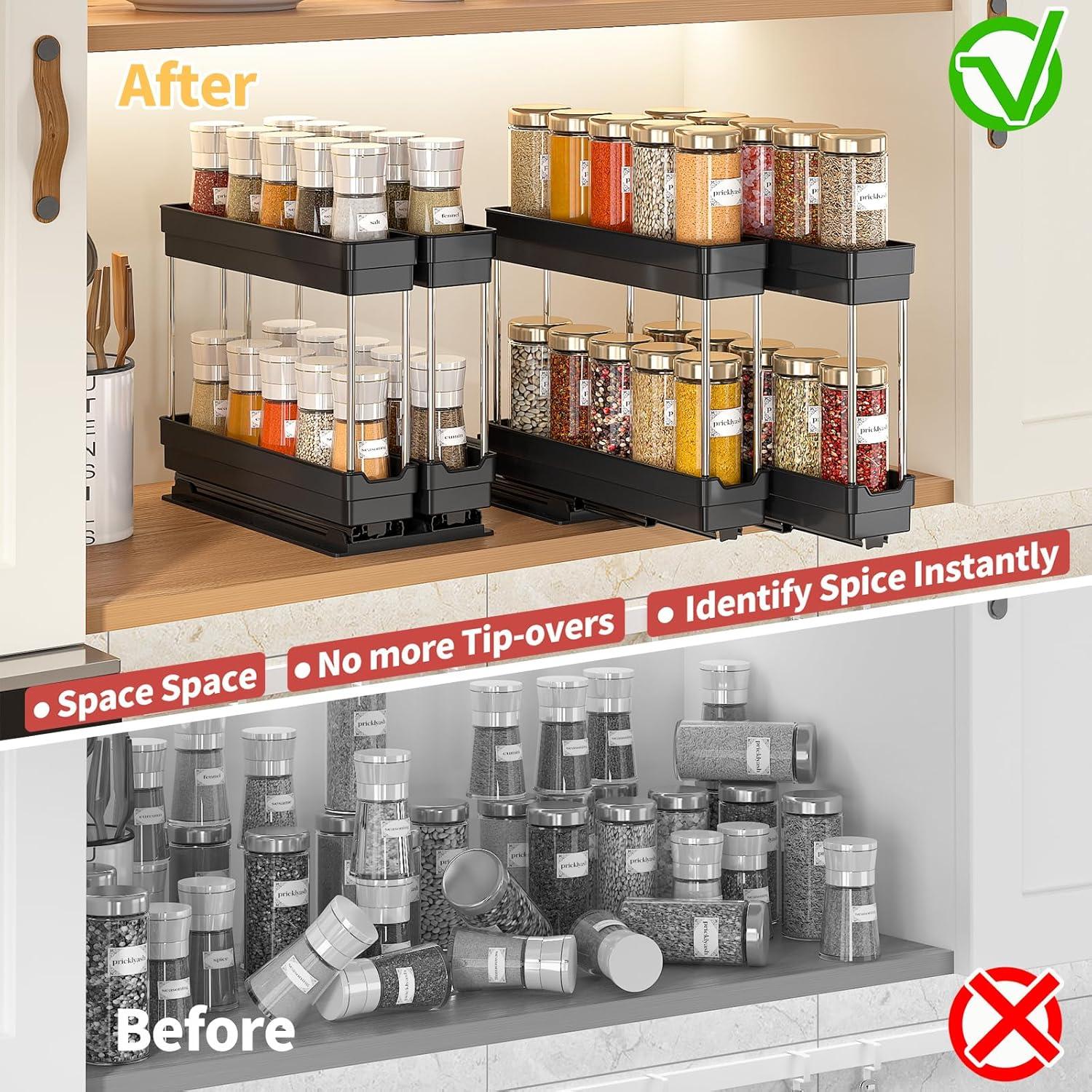 Organizador de Especias Extraíble CANTAMI 2 Paquetes 5.3x10.7x10 cm