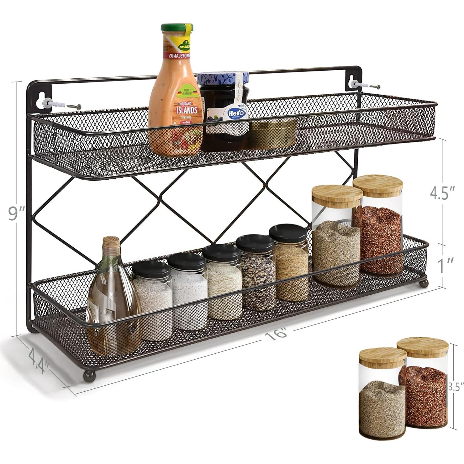 Organizador de Especias Megier de 2 Niveles en Bronce