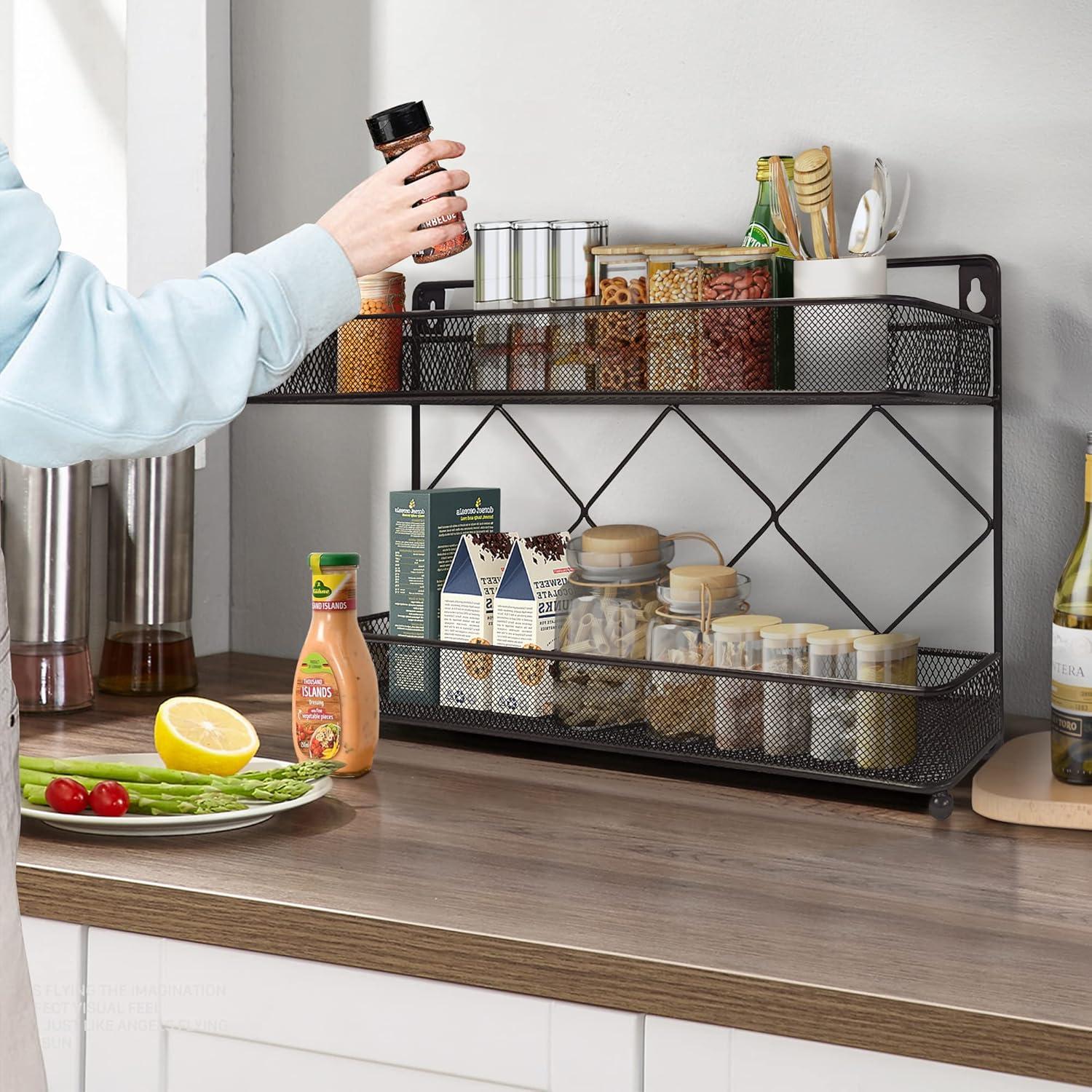 Organizador de Especias Megier de 2 Niveles en Bronce