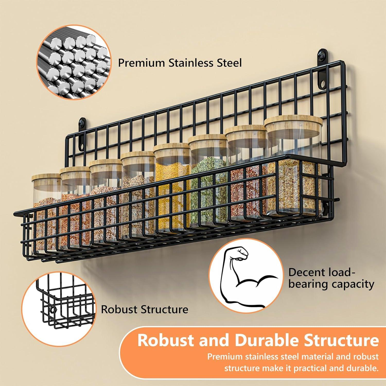 Estante de especias colgante X-cosrack 5 niveles negro