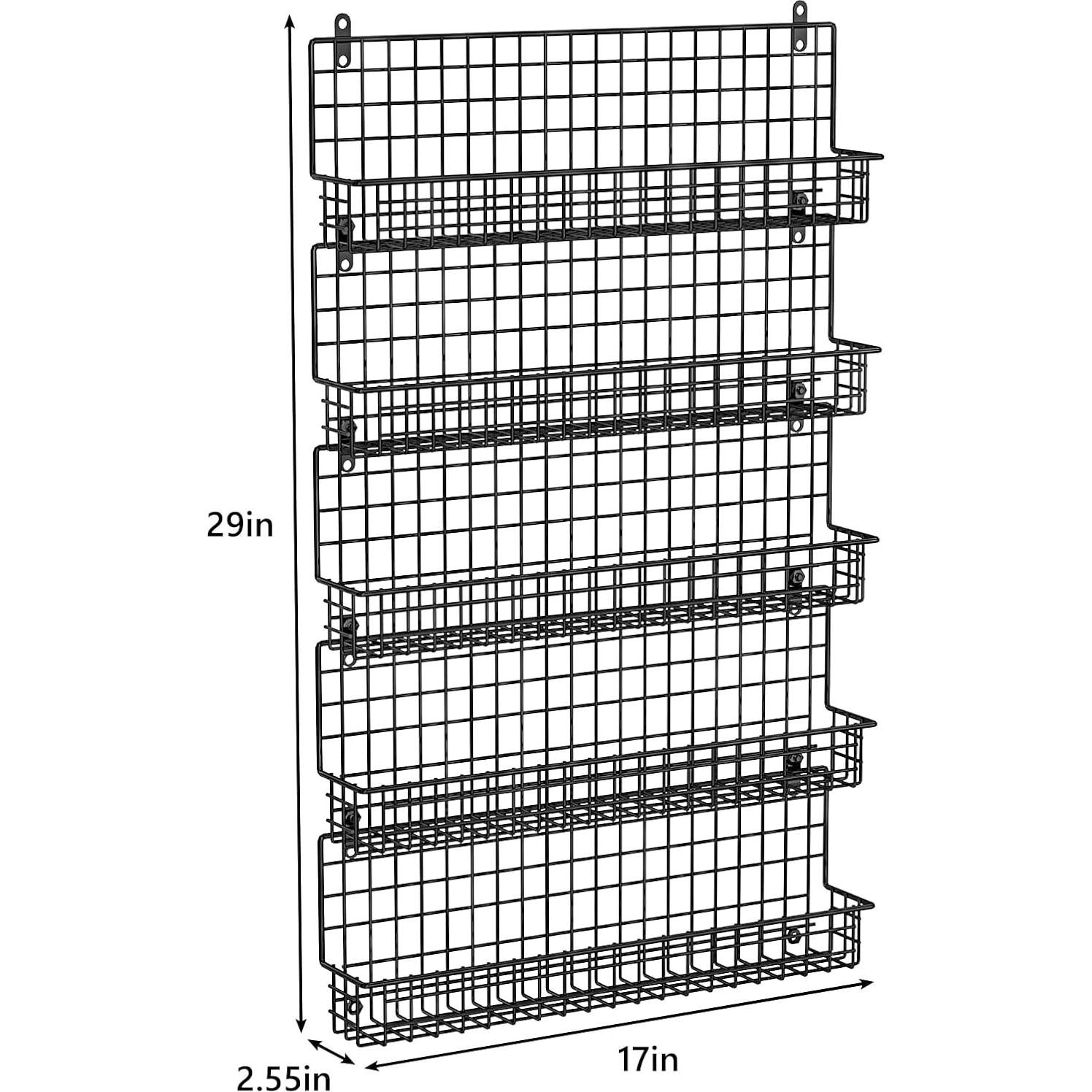 Estante de especias colgante X-cosrack 5 niveles negro