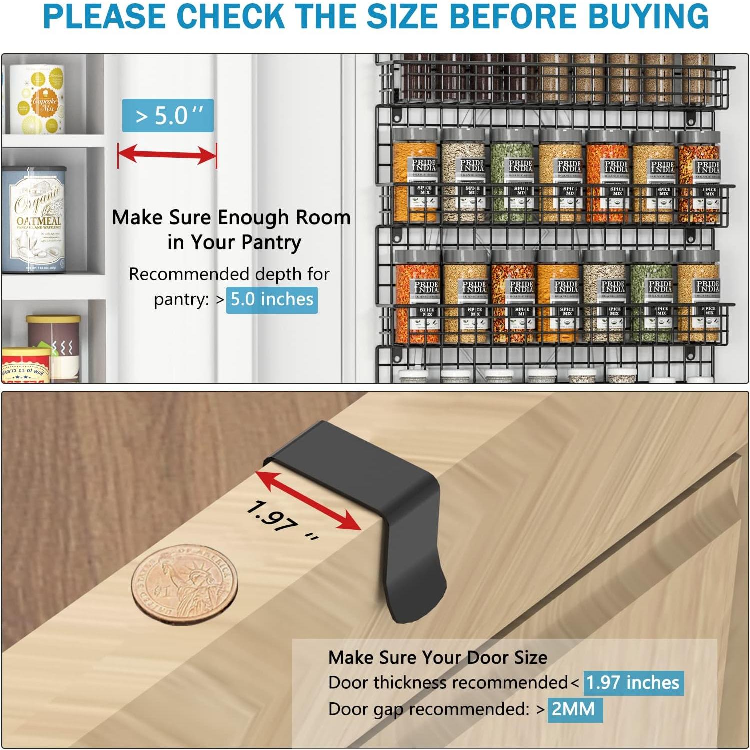 Organizador de especias JKsmart 6 niveles negro montado