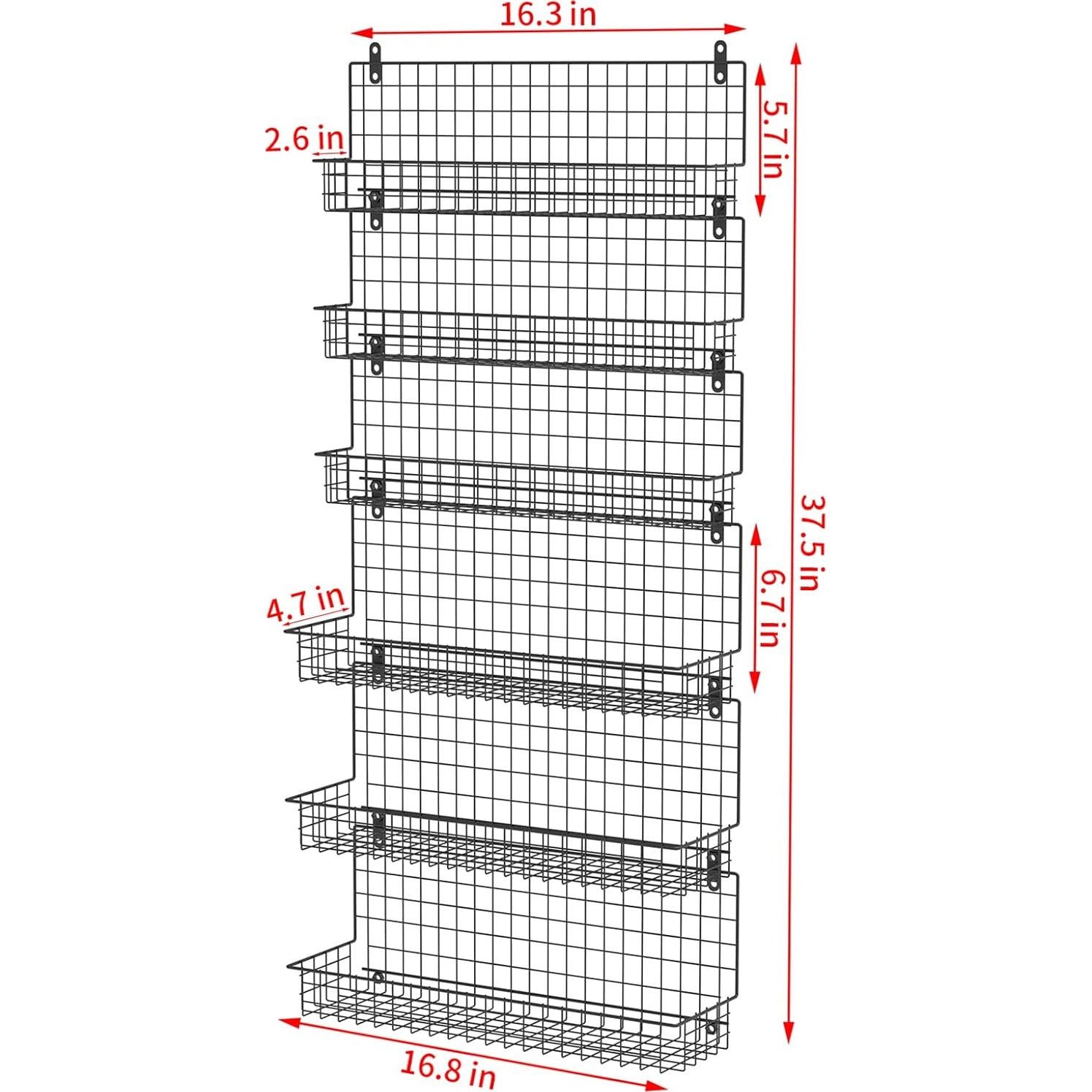 Organizador de especias JKsmart 6 niveles negro montado