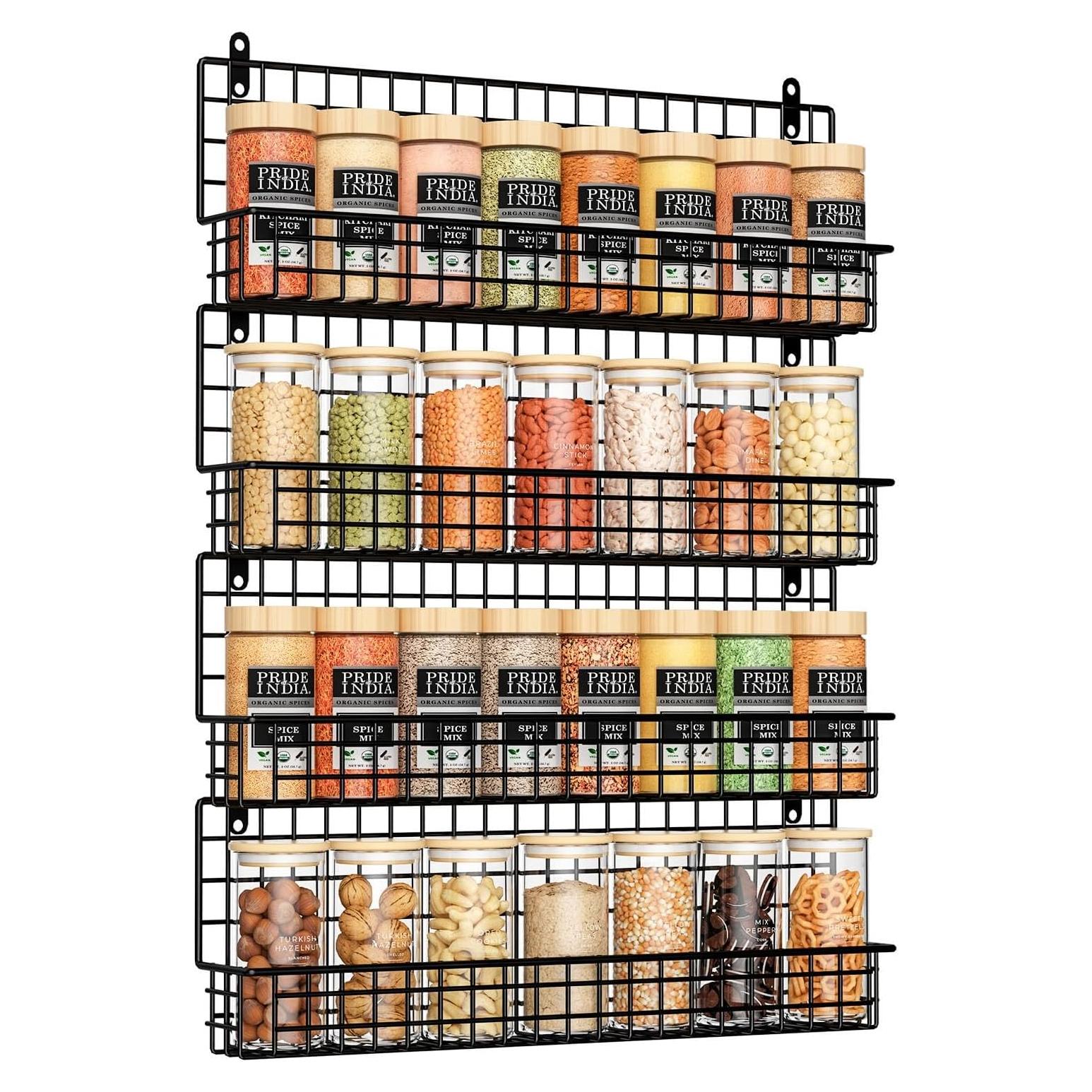 Estante de Especias X-cosrack 4 Niveles Montado en Pared