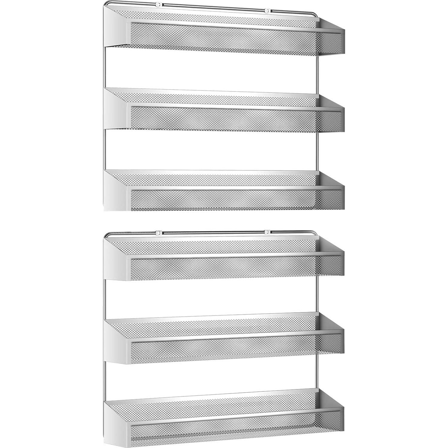 Estante Colgante de Especias AULEDIO 3 Niveles Cromo