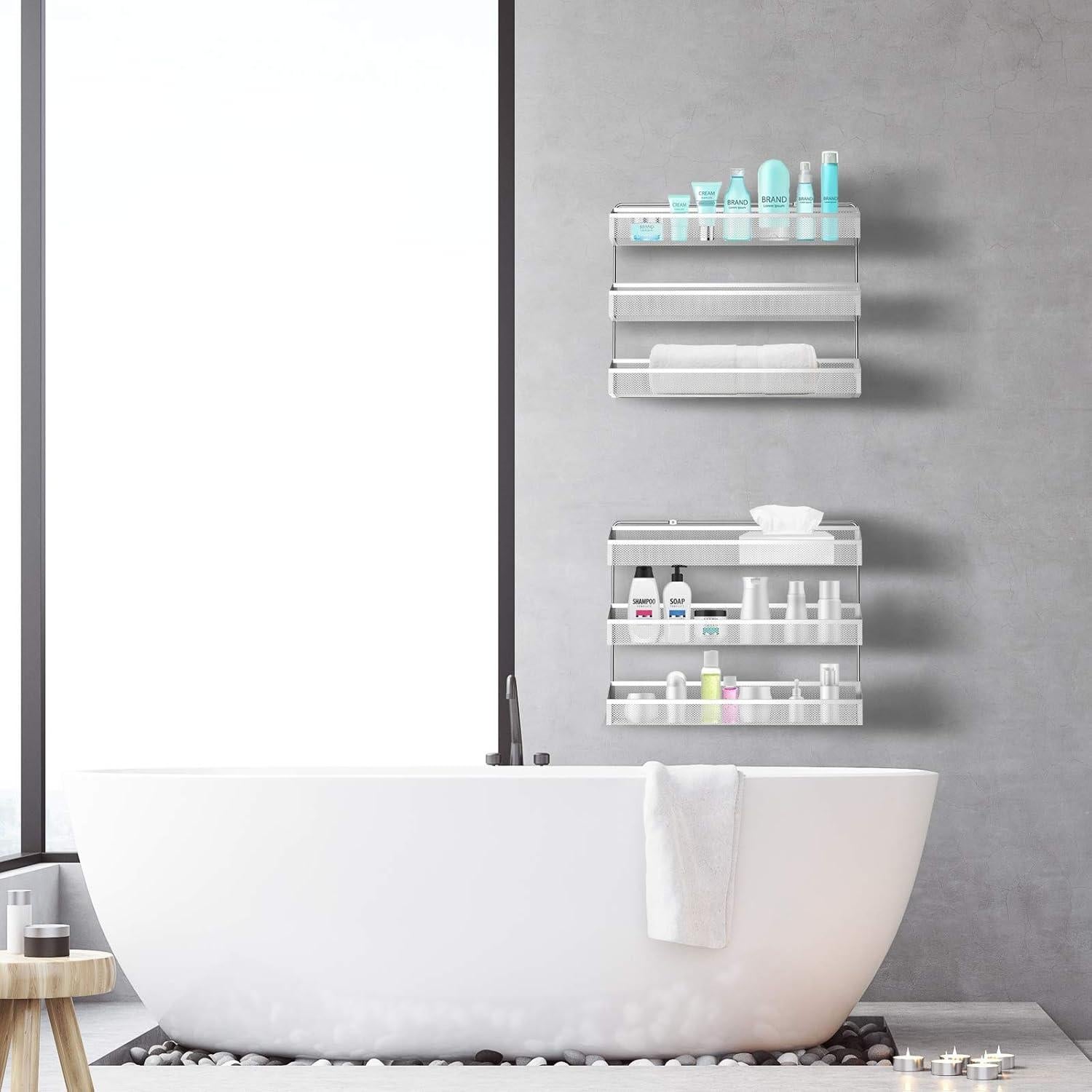 Estante Colgante de Especias AULEDIO 3 Niveles Cromo