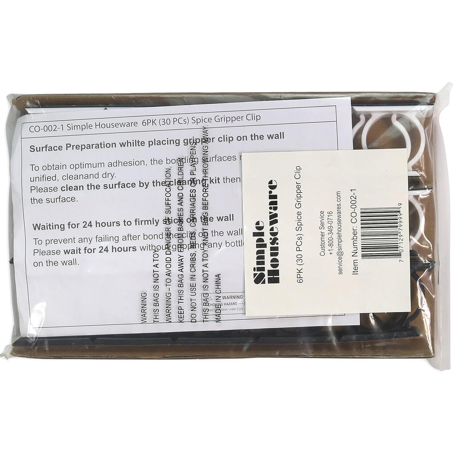 Soporte de gabinete para especias Simple Houseware 6 tiras