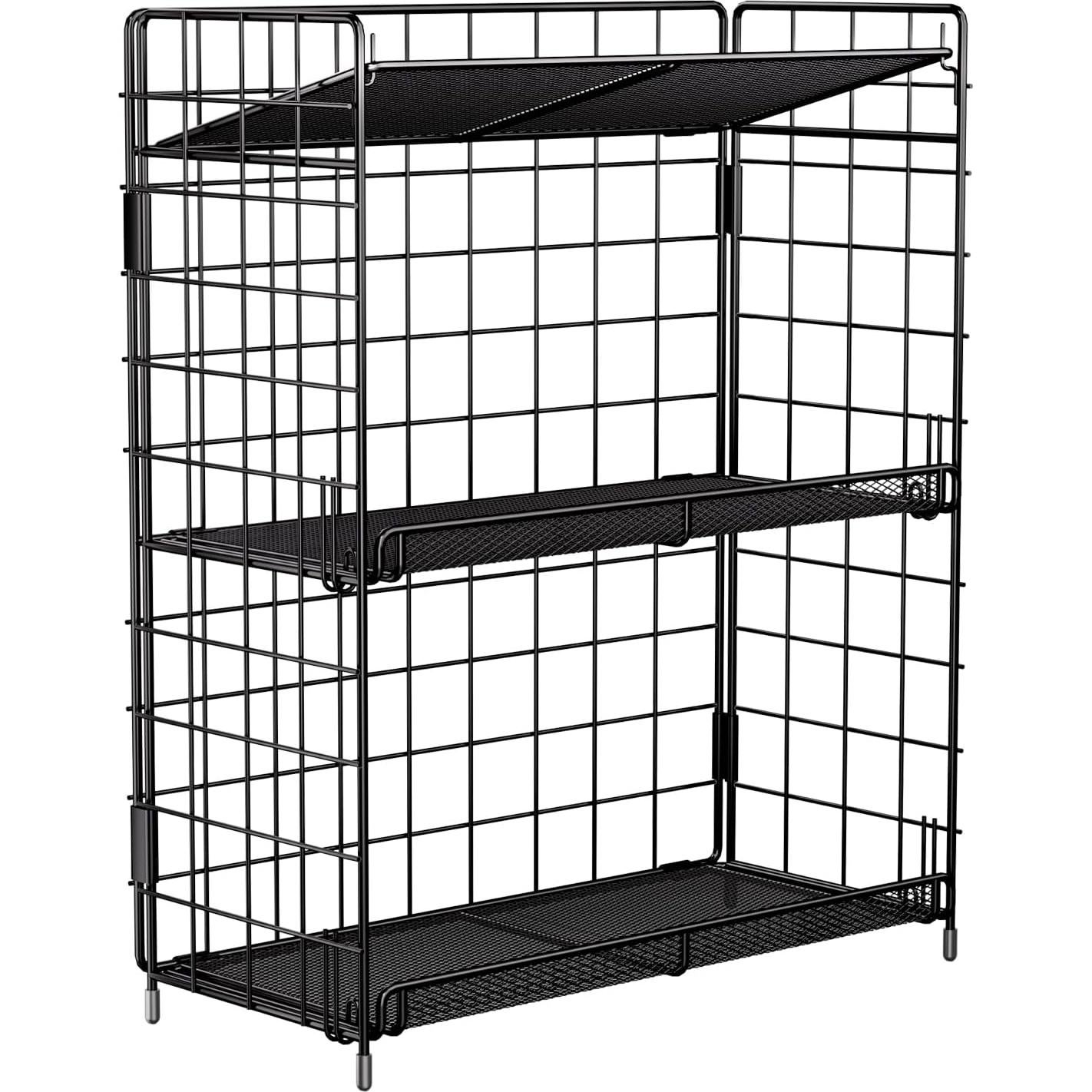 Estante Organizador de Especias DTUQYX 3 Niveles Plegable