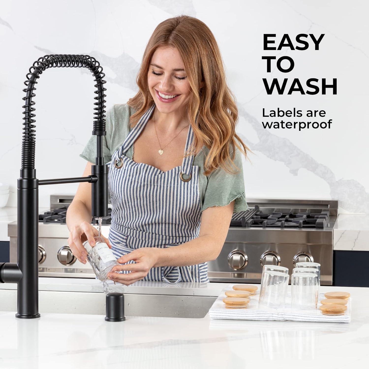 Pack 12 Tarros de Especias Vidrio Bloomondo 200ml con Etiquetas